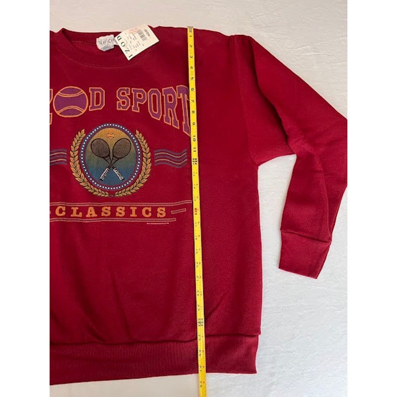 Izod Vintage NWT 90s Izod Sport Sweatshirt Burgundy Tennis Size L Size US L / EU 52-54 / 3 - 6 Thumbnail
