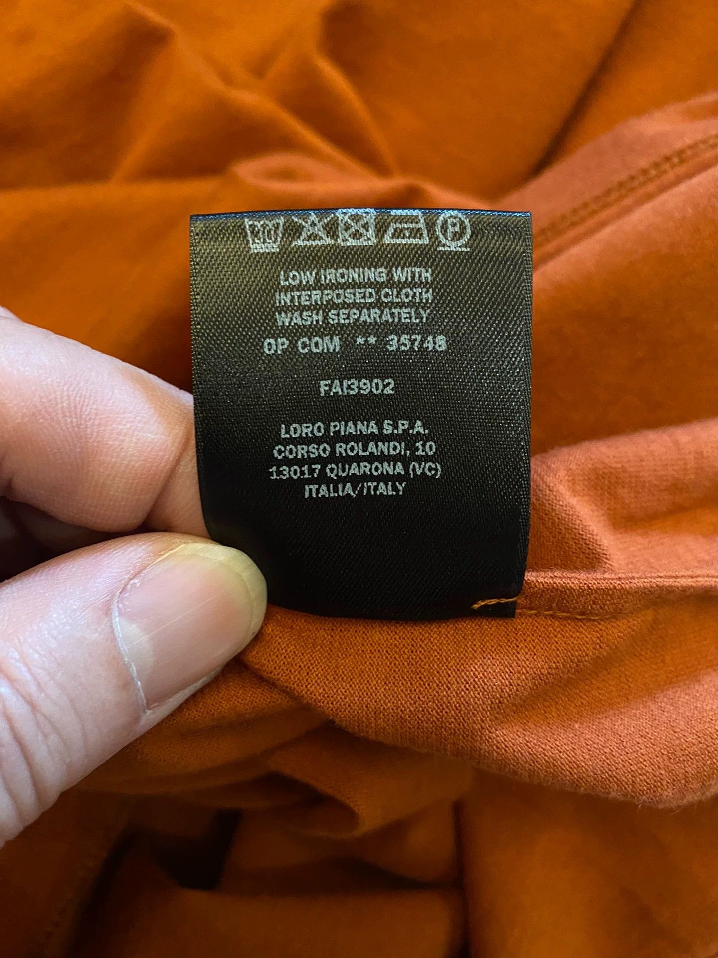 Loro Piana LORO PIANA Men's S Orange Knit Polo Shirt Size US S / EU 44-46 / 1 - 8 Thumbnail