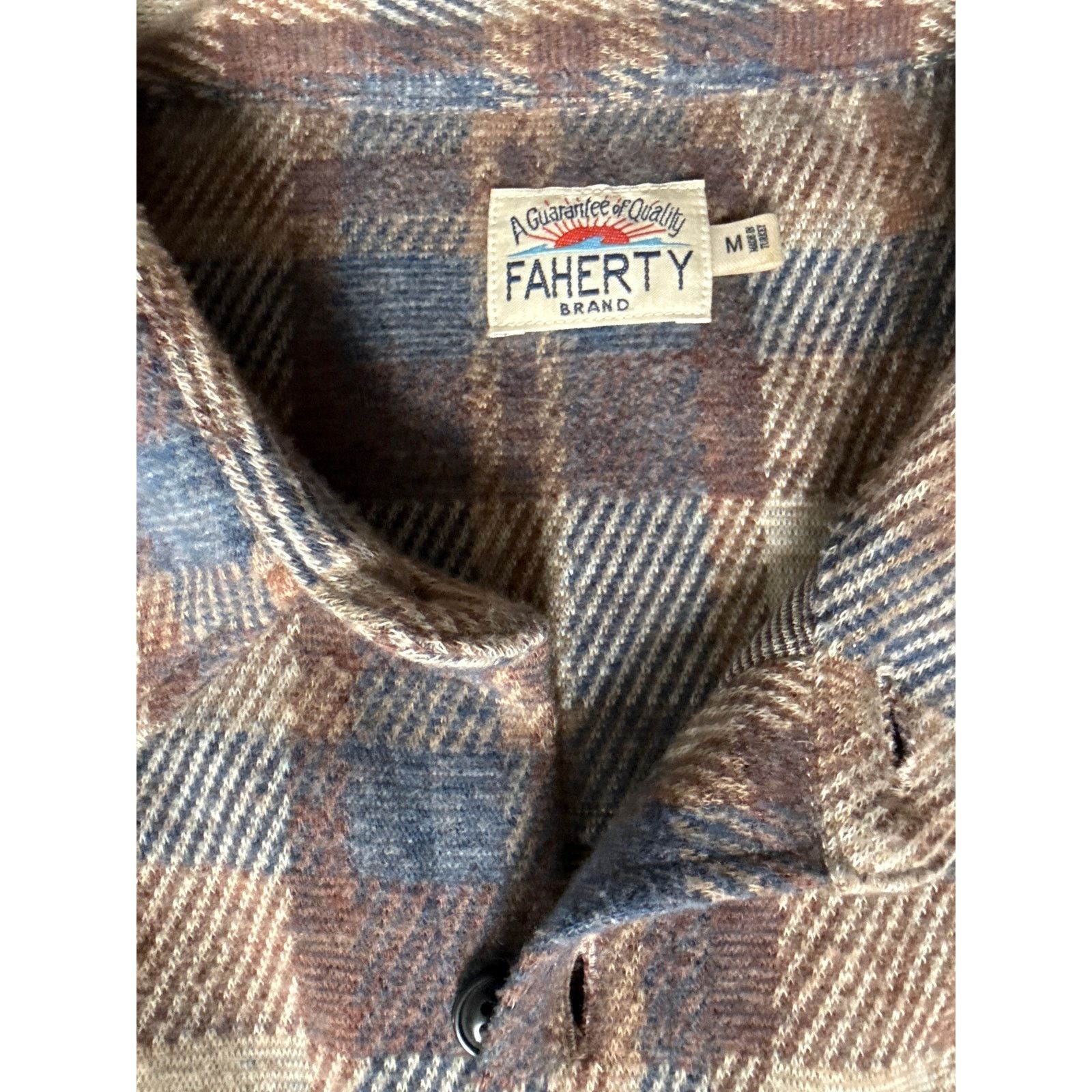 Faherty Faherty Men's Brown Plaid Flannel Size Medium Size US M / EU 48-50 / 2 - 5 Thumbnail