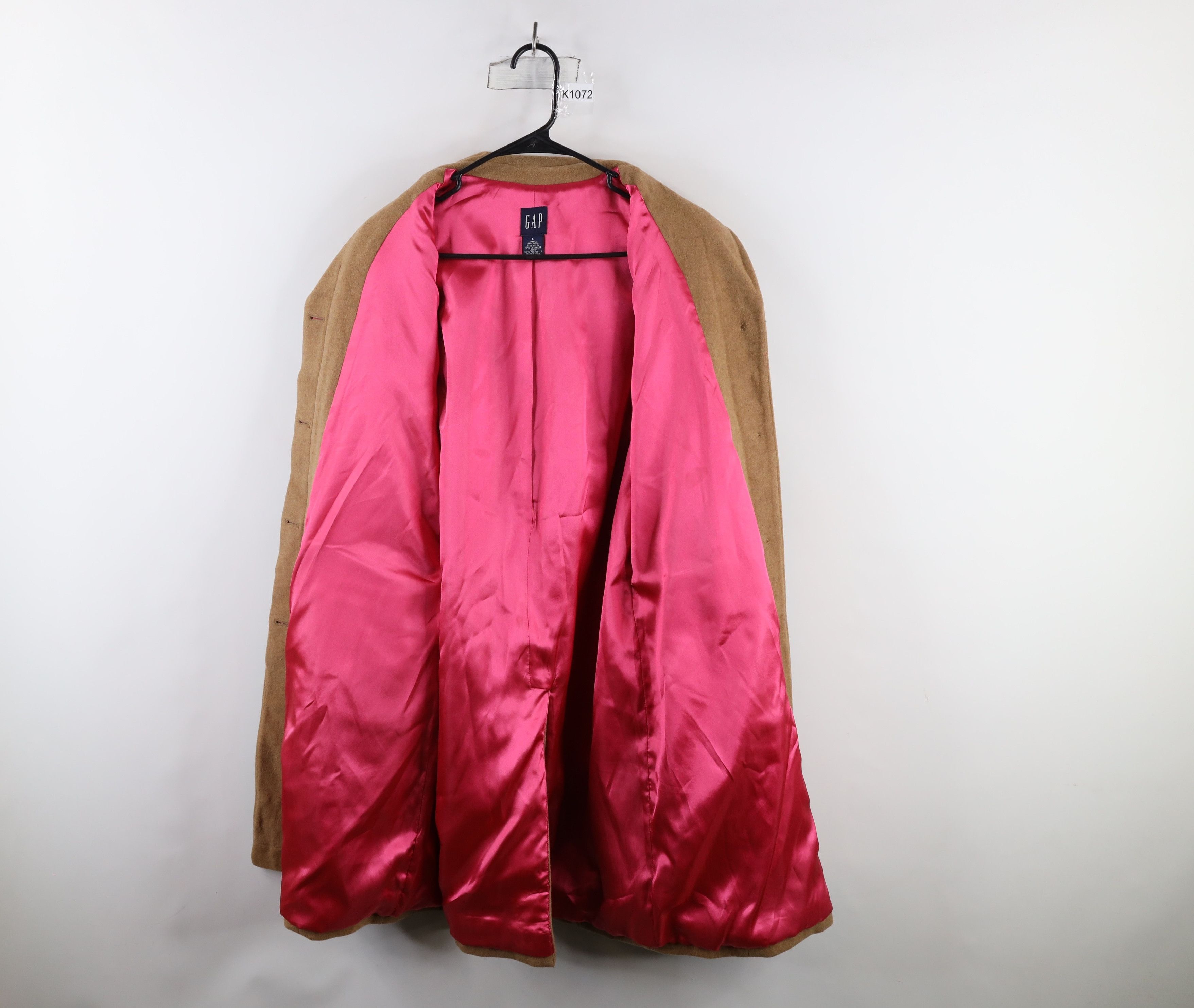 Gap × Vintage Vintage Y2K 2000 Gap Cashmere Blend Overcoat Jacket Beige Size L / US 10 / IT 46 - 7 Thumbnail