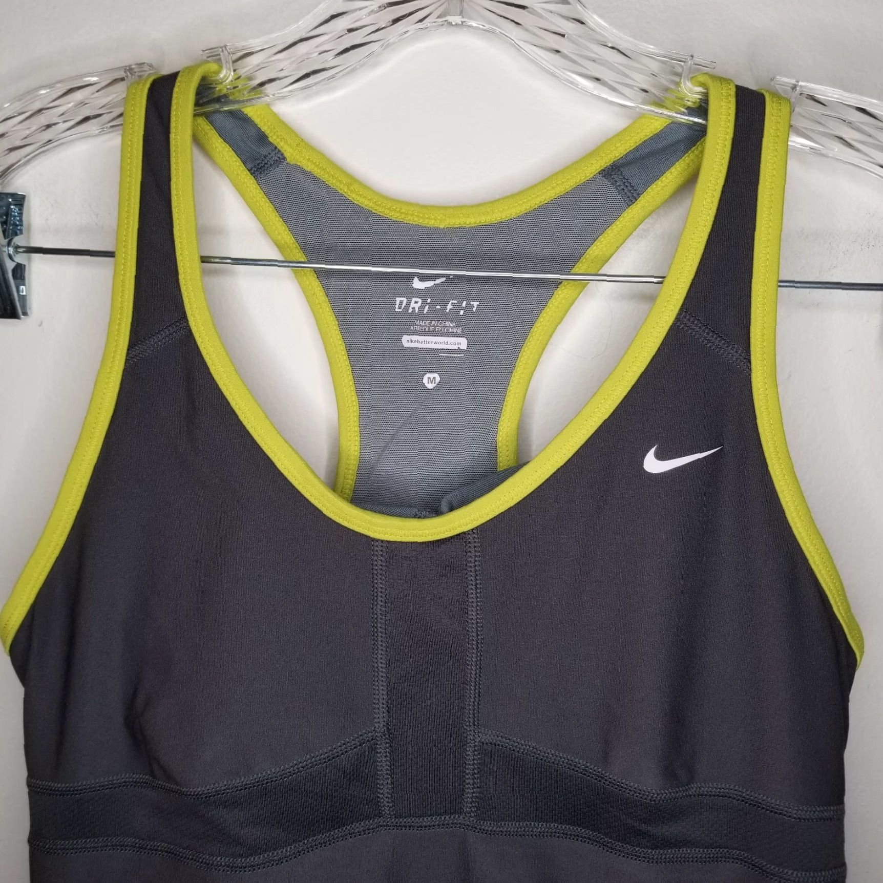 Nike Nike Tank Top Shirt Womens Activewear Dri-Fit Gray Size M Size M / US 6-8 / IT 42-44 - 2 Thumbnail