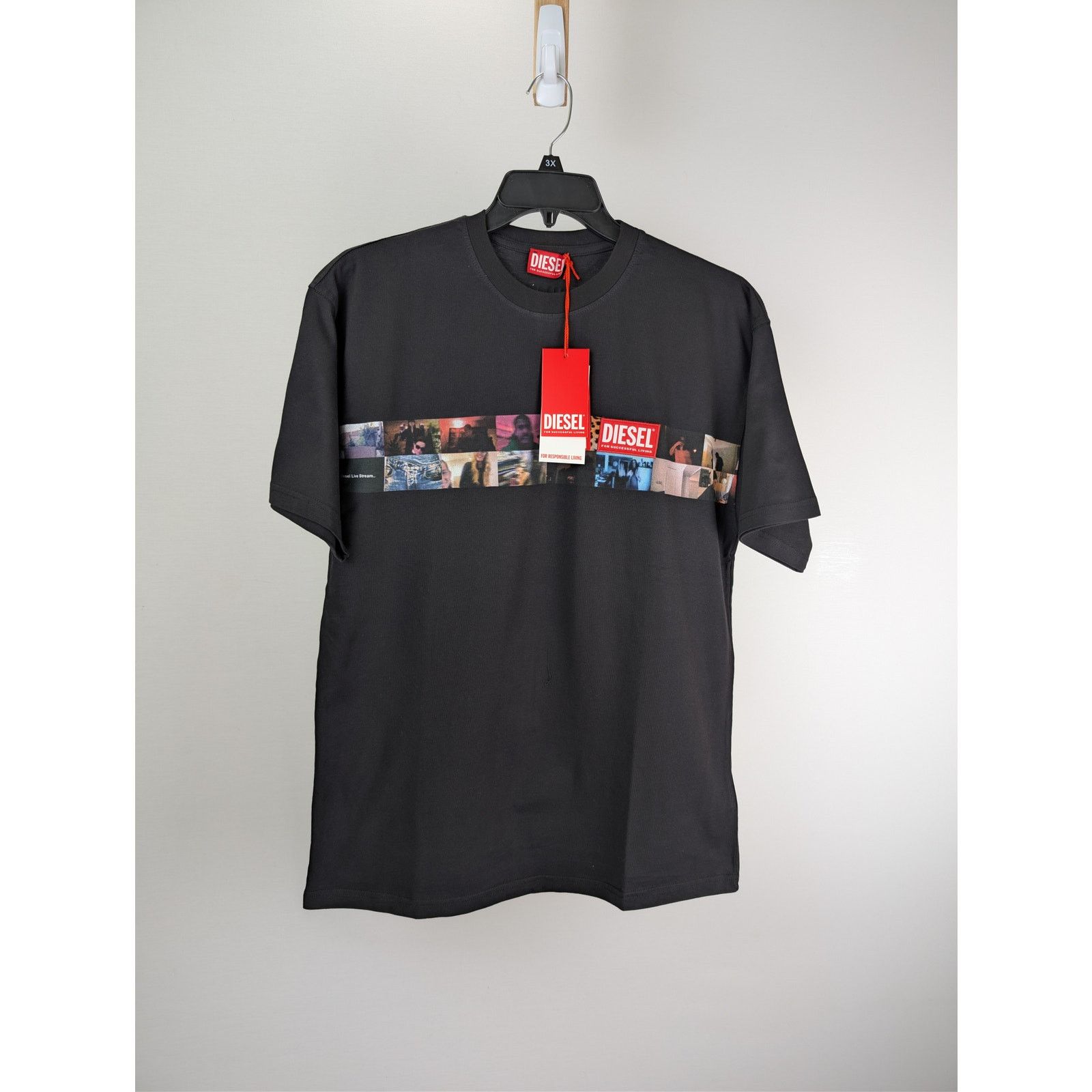 Diesel o1rshd1 T-Boxty T-shirt in black cotton jersey Size US L / EU 52-54 / 3 - 1 Thumbnail
