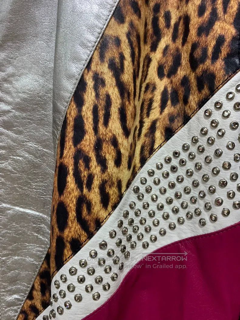 Saint Laurent Paris Saint Laurent Paris Rhinestone leopard sheepskin jacket Size US M / EU 48-50 / 2 - 6 Thumbnail