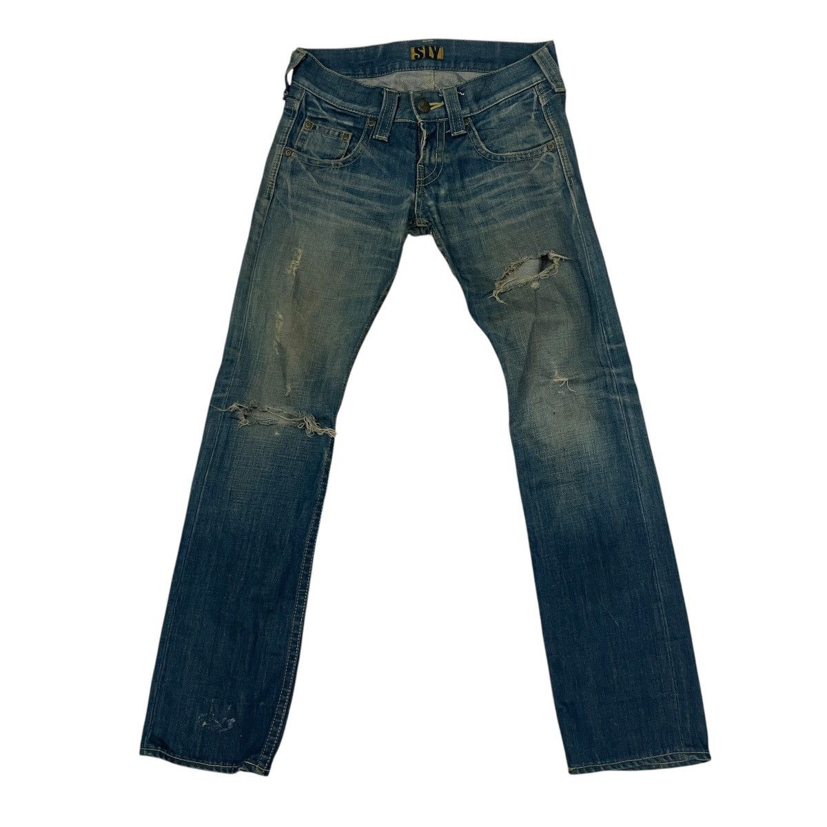 Vintage Sly Distressed Denim Jeans