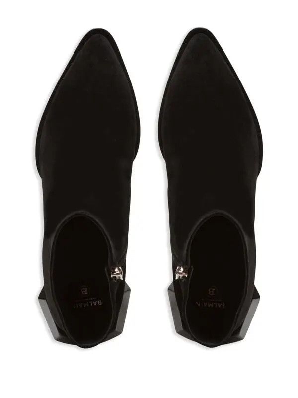 Balmain o1s1wg111225 Billy Suede Ankle Boots in Black Size US 11 / EU 44 - 4 Thumbnail