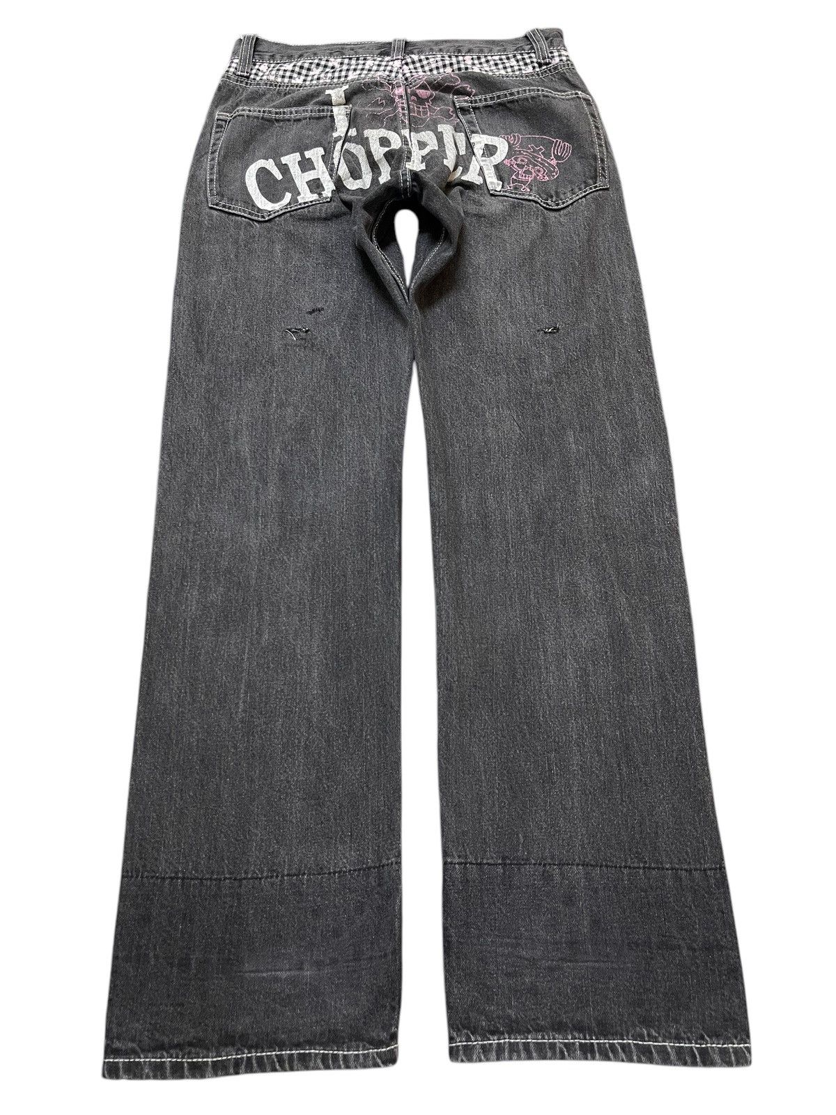 One Piece Vintage Japan One Piece Tony Chopper Distress Loose Jeans Size US 31 - 1 Thumbnail