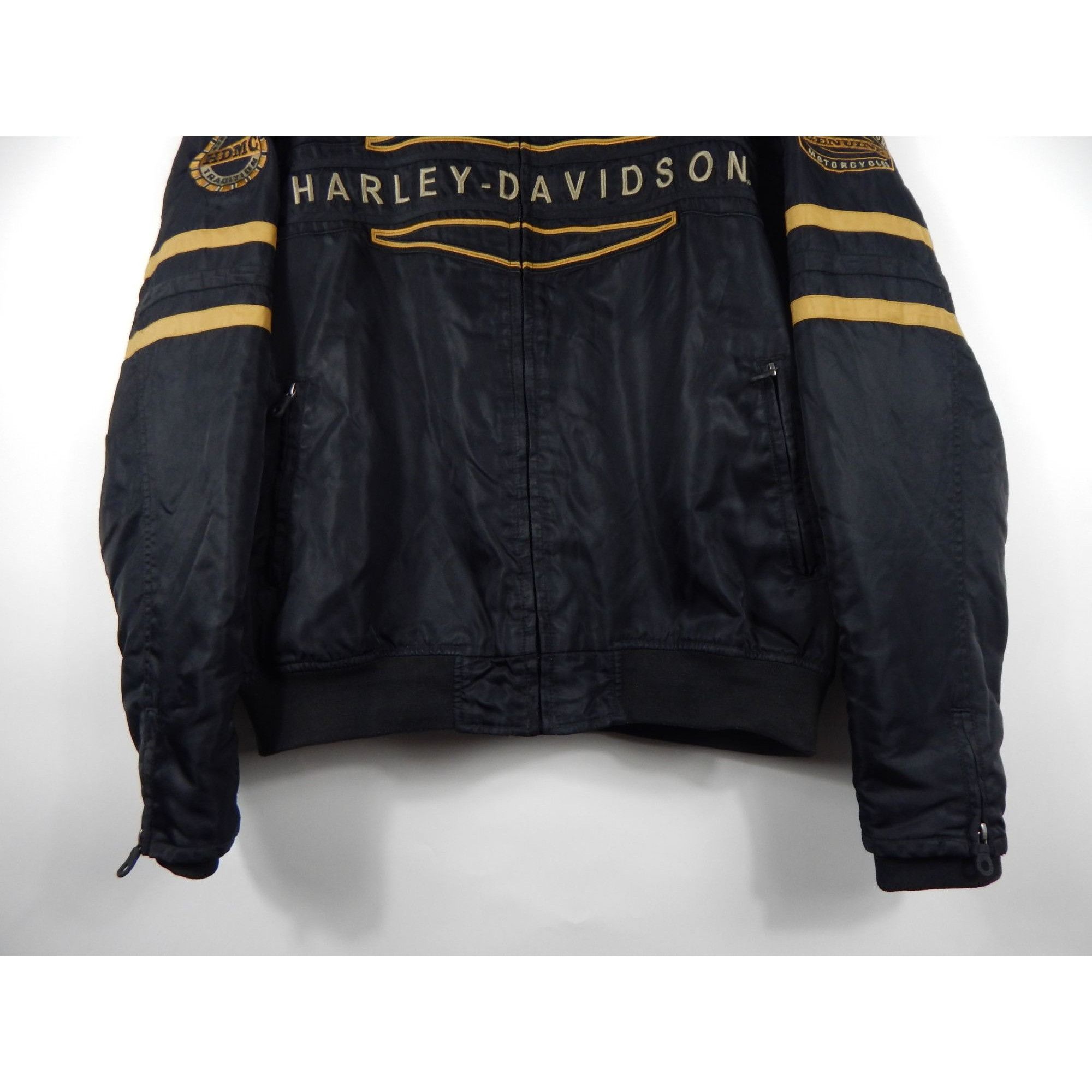 Harley Davidson Vintage Harley Davidson Quilt Lined Biker Bomber Jacket ...