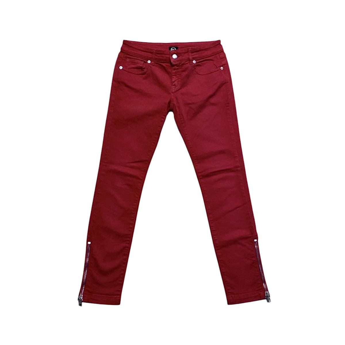 Alexander McQueen 2013 Alexander McQueen McQ Red Zip Slim Fit Jeans Denim Size 26" / US 2 / IT 38 - 1 Thumbnail