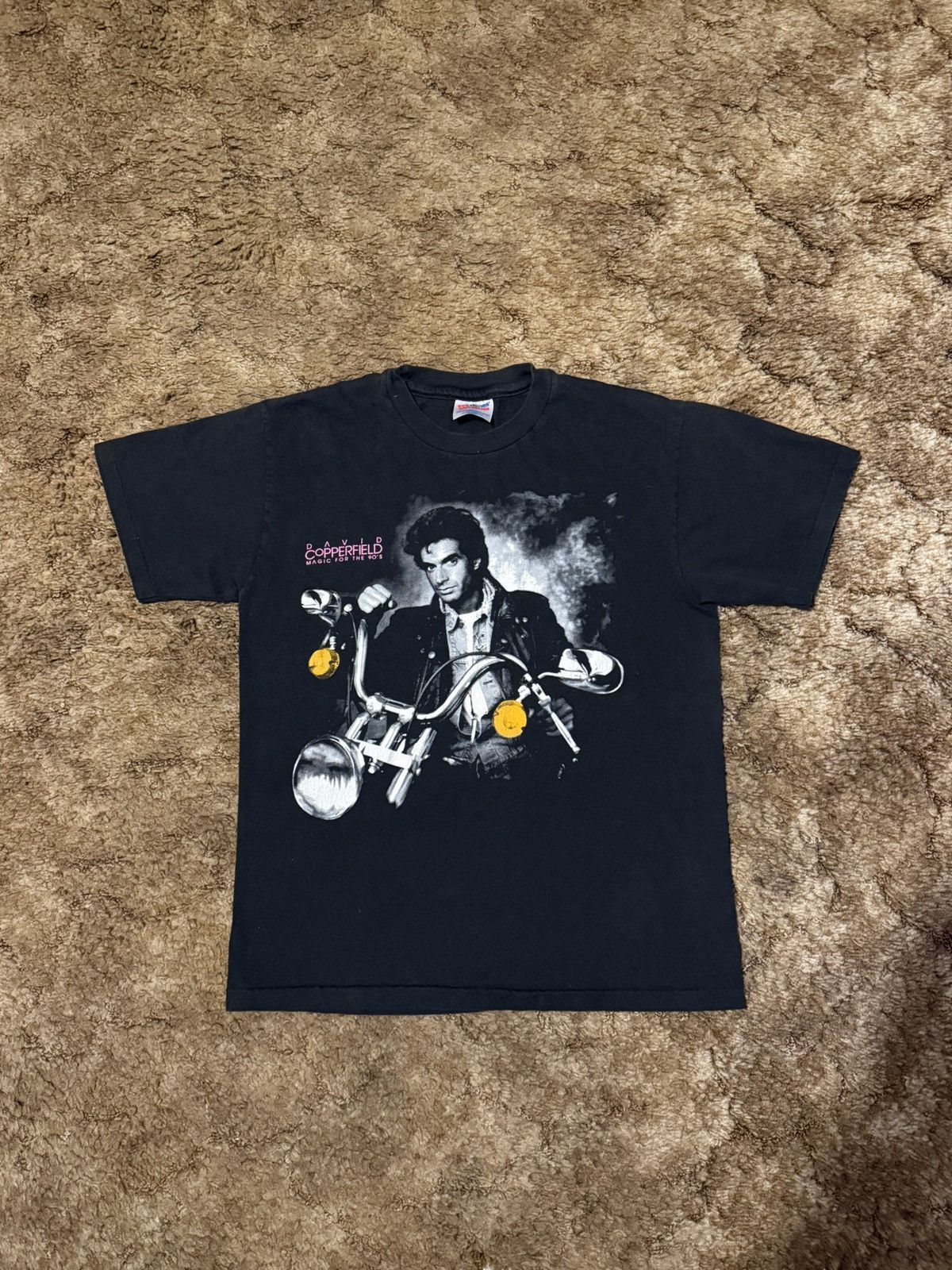Vintage Vintage 90s David Copperfield T-Shirt Tee Black Size Medium Size US M / EU 48-50 / 2 - 1 Thumbnail