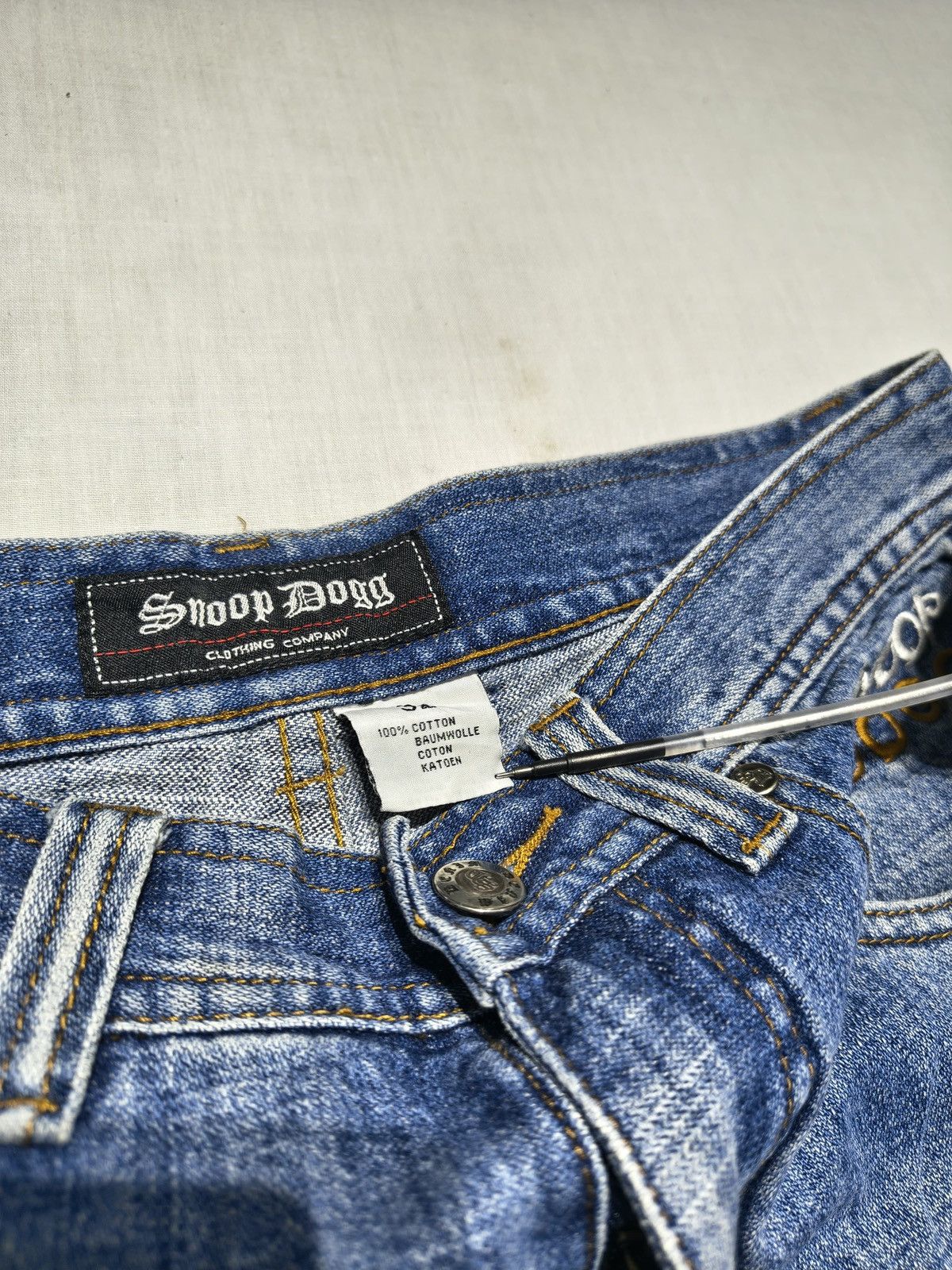 Snoop Dogg SUPER PHAT RARE Y2K SNOOPP DOGG CLOTHING COMPANY JEANS 🚀 Size US 32 / EU 48 - 9 Thumbnail