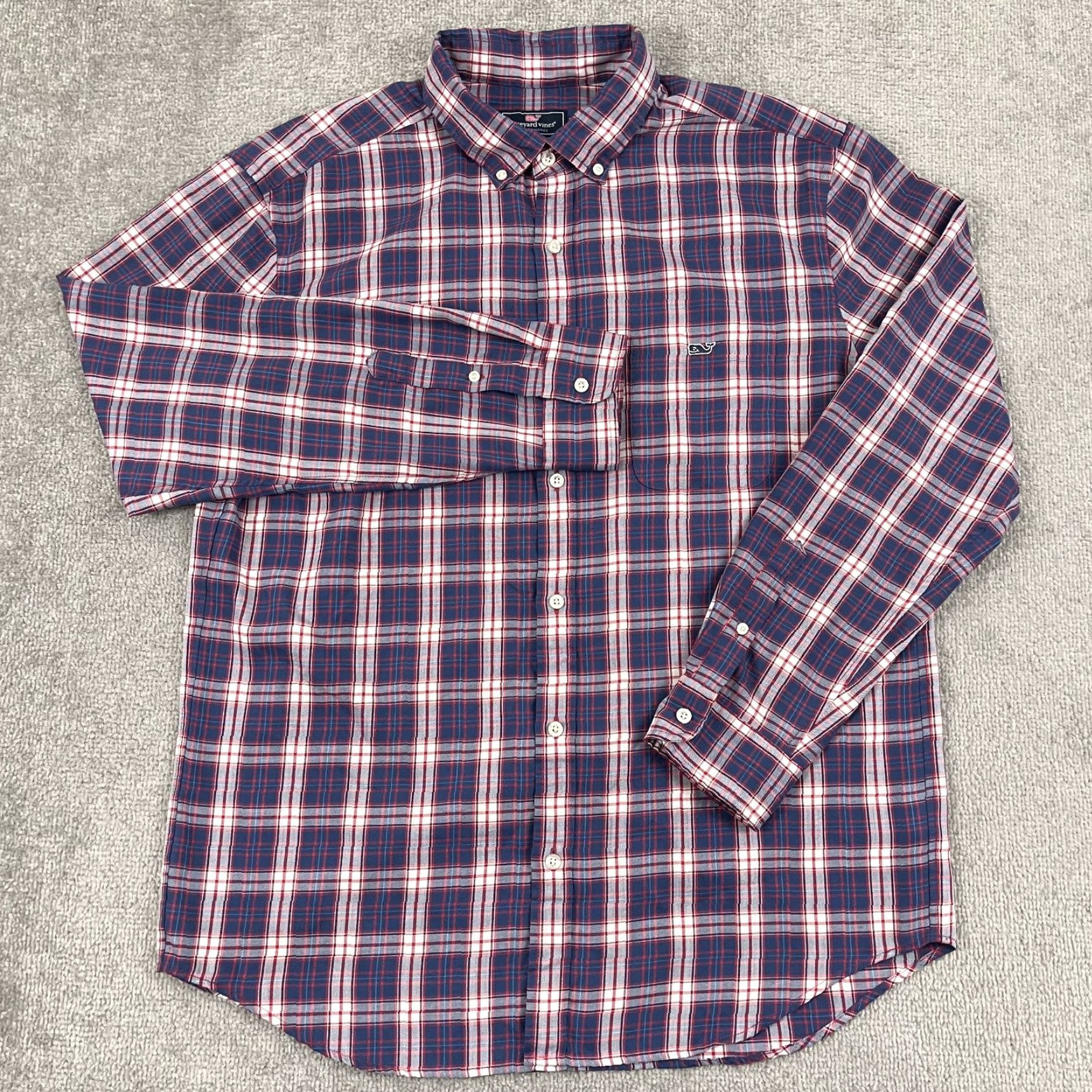 Vineyard Vines Vineyard Vines Tucker Shirt Mens XL Classic Plaid Button-Down, Button-Up, Preppy, Casual, Workwear, All Seasons, Multicolor, Cotton, Classic Fit Size US XL / EU 56 / 4 - 2 Thumbnail
