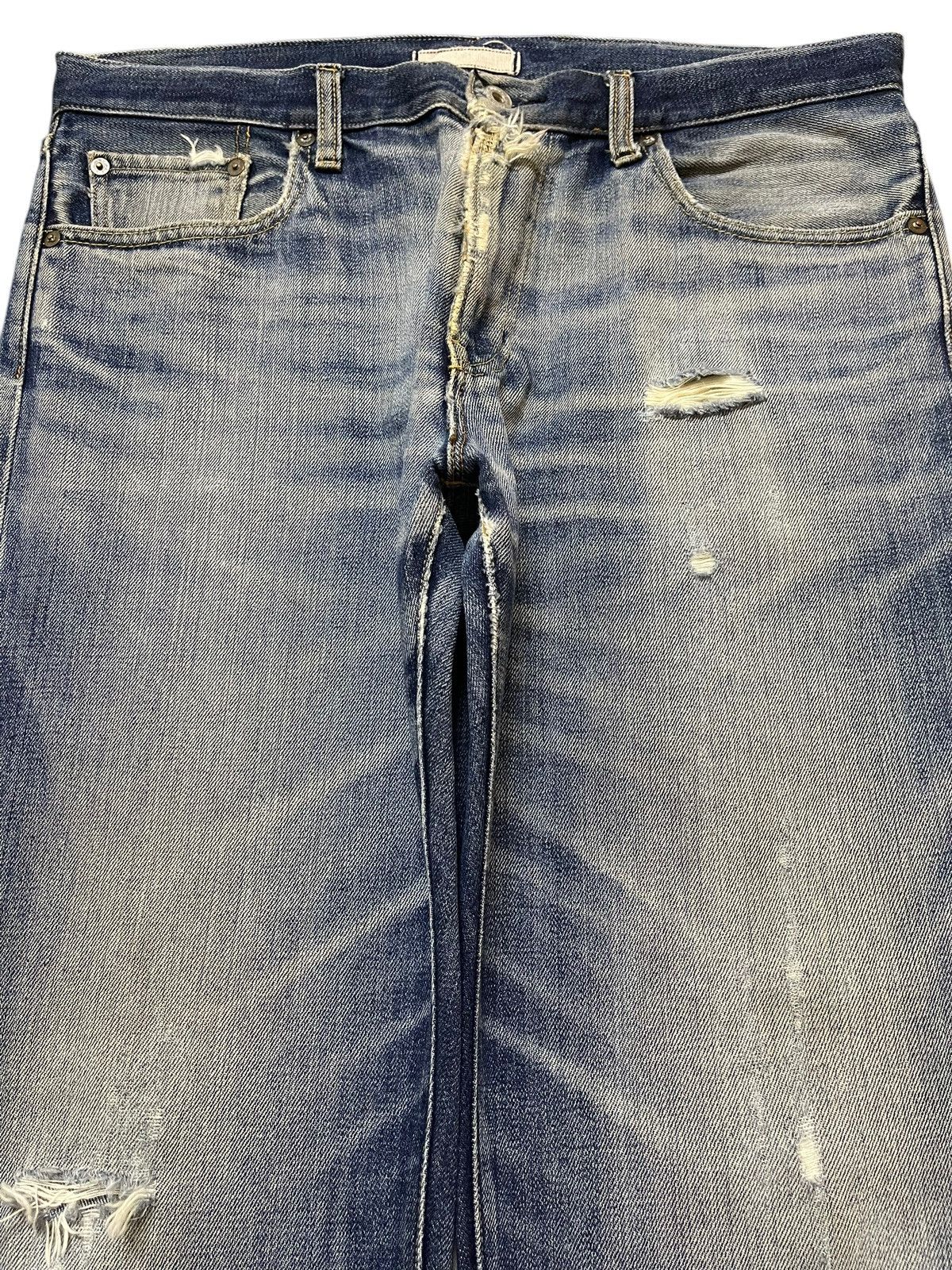 Uniqlo Vintage Japanese Uniqlo Faded Wash Distress Style Loose Jean Size US 34 / EU 50 - 3 Thumbnail