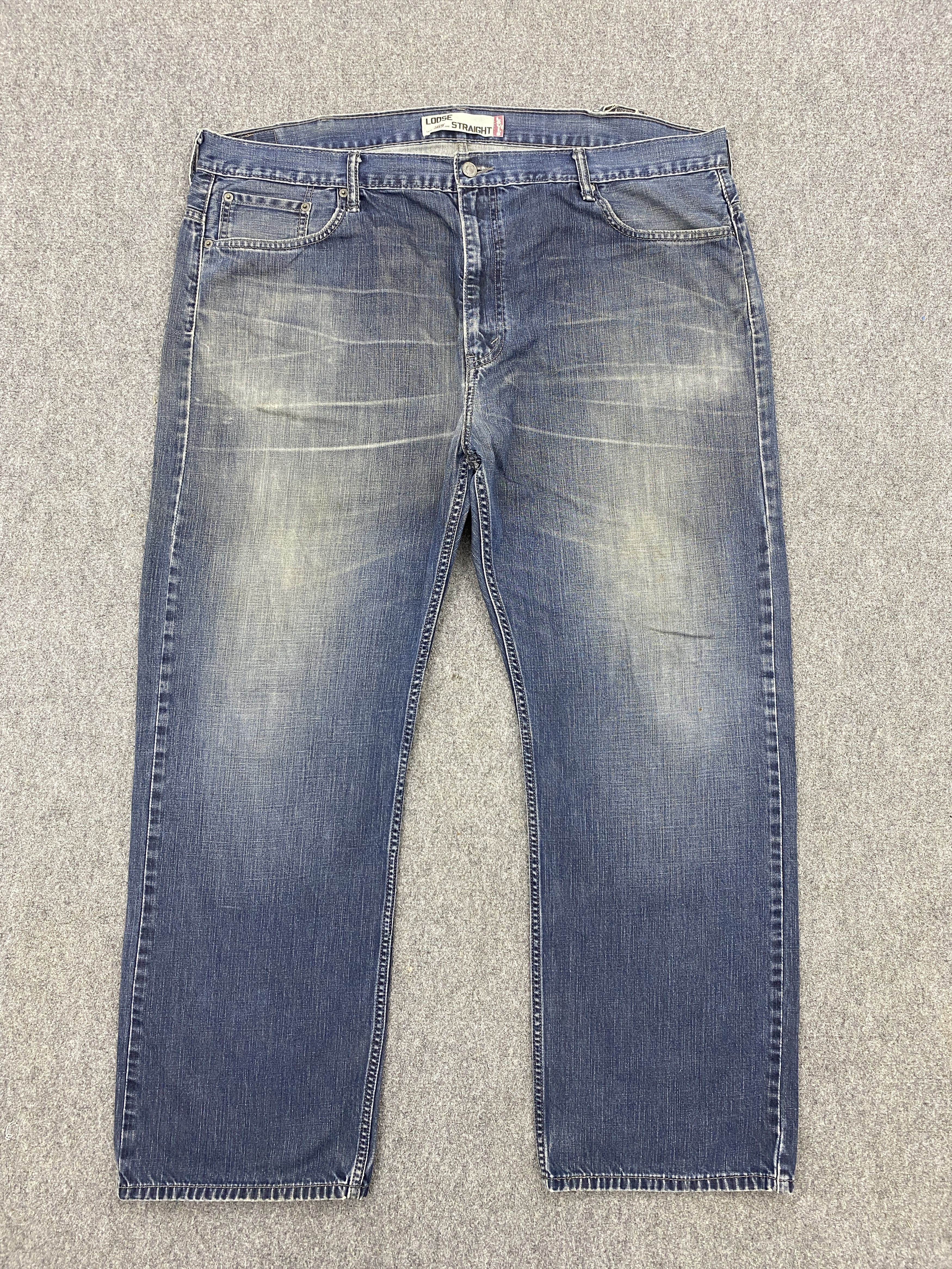 image of Levis x Vintage Levi's 569 Loose Straight Faded Blue Jeans in Blue Denim, Men's (Size 44)
