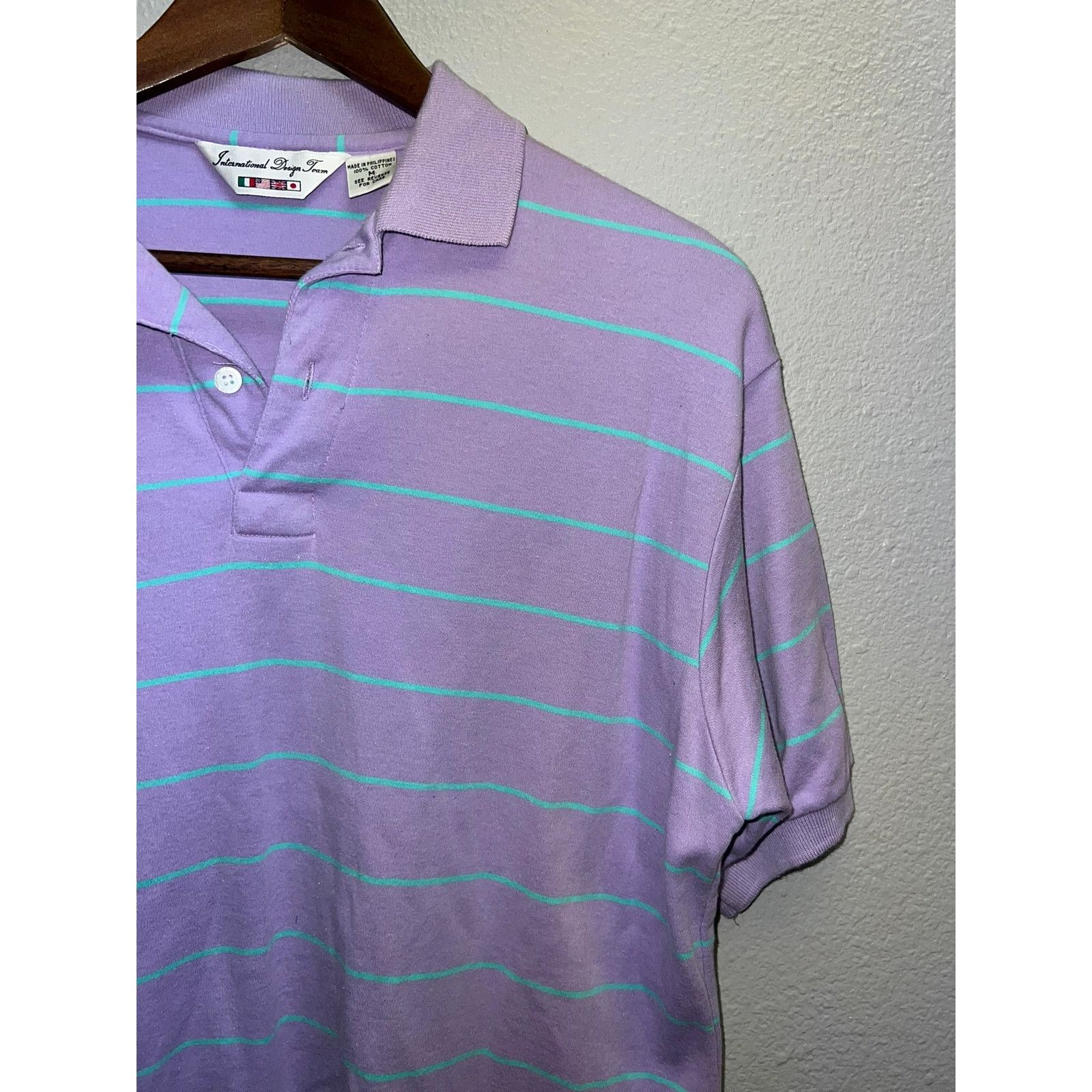 Vintage Vintage Purple Polo Shirt International Design Team Medium Size US M / EU 48-50 / 2 - 3 Thumbnail