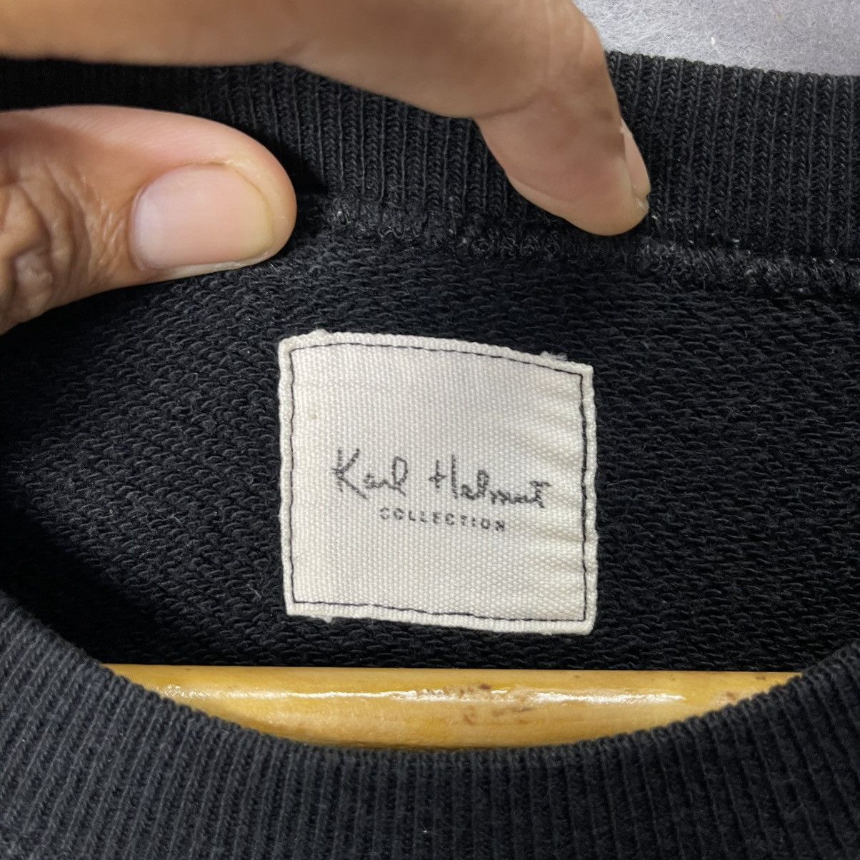 Karl Helmut Karl Helmut Collection Patchwork Sleeve Crewneck Sweatshirt Size US L / EU 52-54 / 3 - 9 Thumbnail
