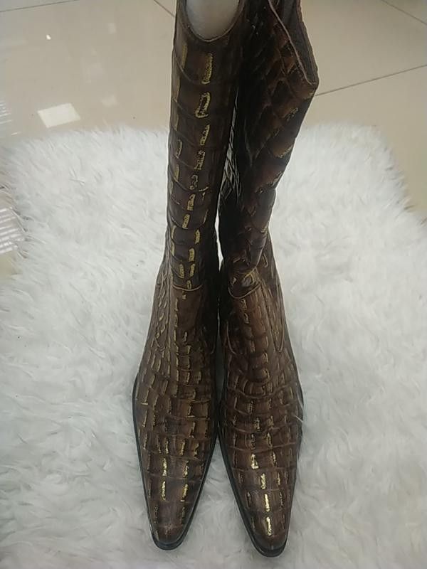 Other Croco Brown Western Boots US sz 6 Size US 6 / IT 36 - 6 Thumbnail