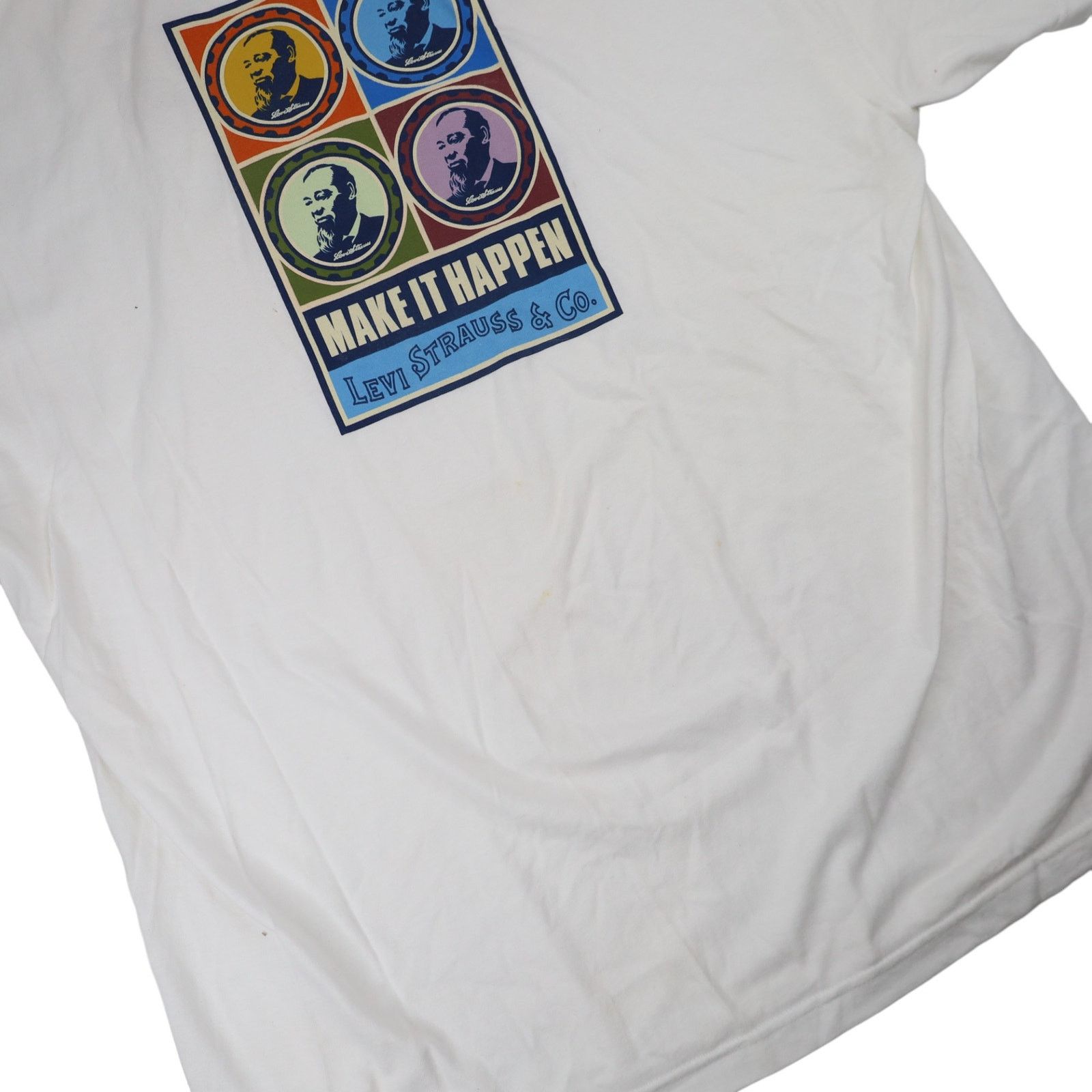 Levi's × Vintage Vintage Y2k Levis Red Tab "Make it Happen" Graphic T Shirt Size US XXL / EU 58 / 5 - 3 Thumbnail