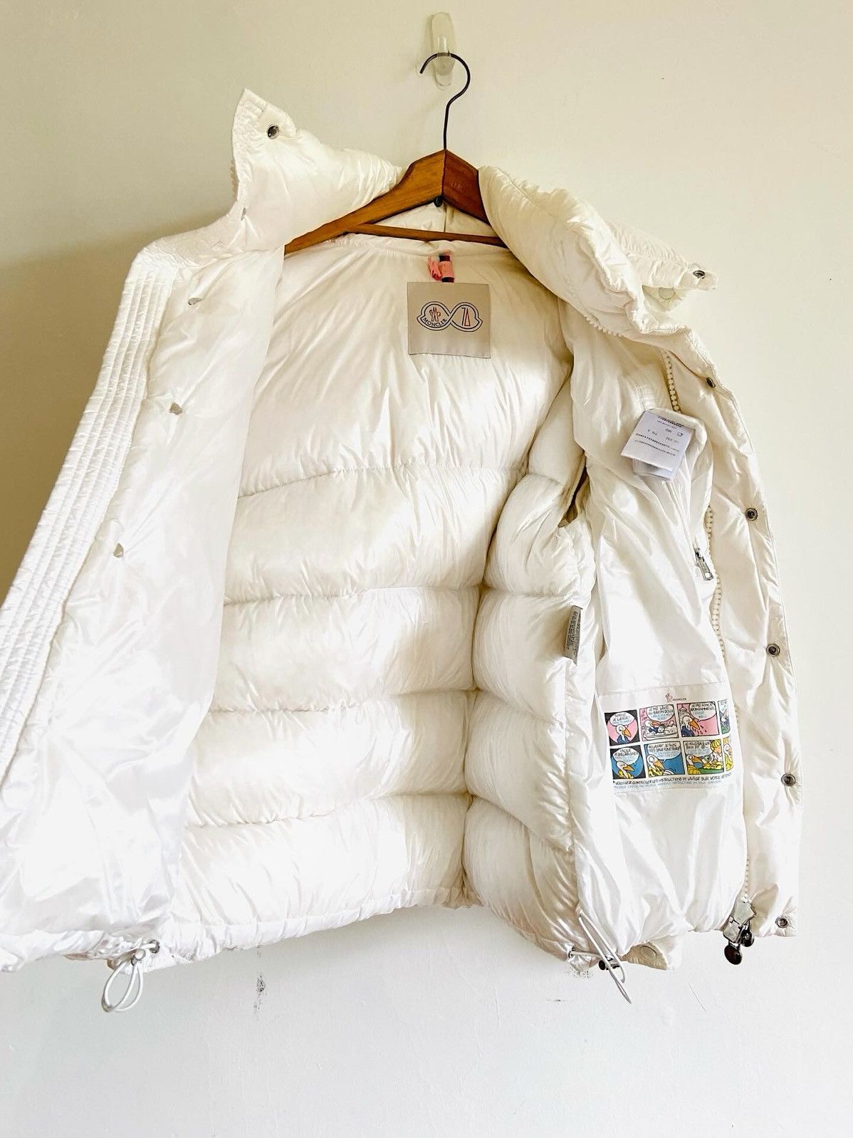 Moncler Moncler White quilted down jacket Size L / US 10 / IT 46 - 4 Thumbnail