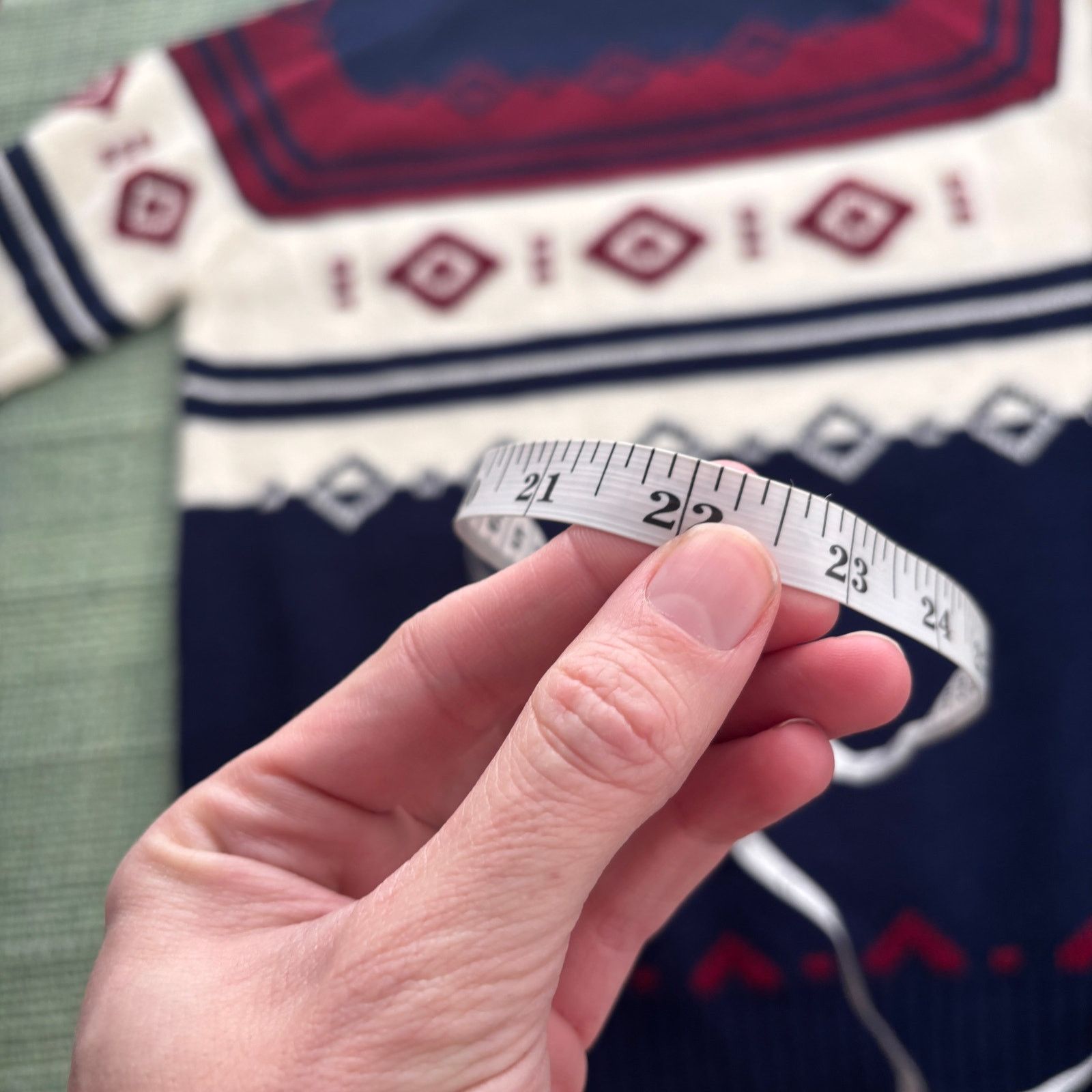 Vintage True vintage 70s wool acrylic mens winter knit sweater Size US L / EU 52-54 / 3 - 6 Thumbnail