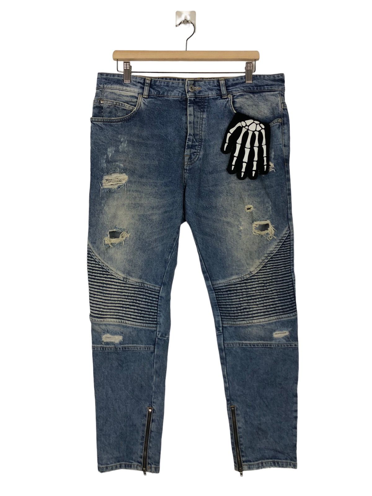 Japanese Brand 🔥Skinny Cutting Distressed Denim Jeans Zara Size US 36 / EU 52 - 1 Thumbnail
