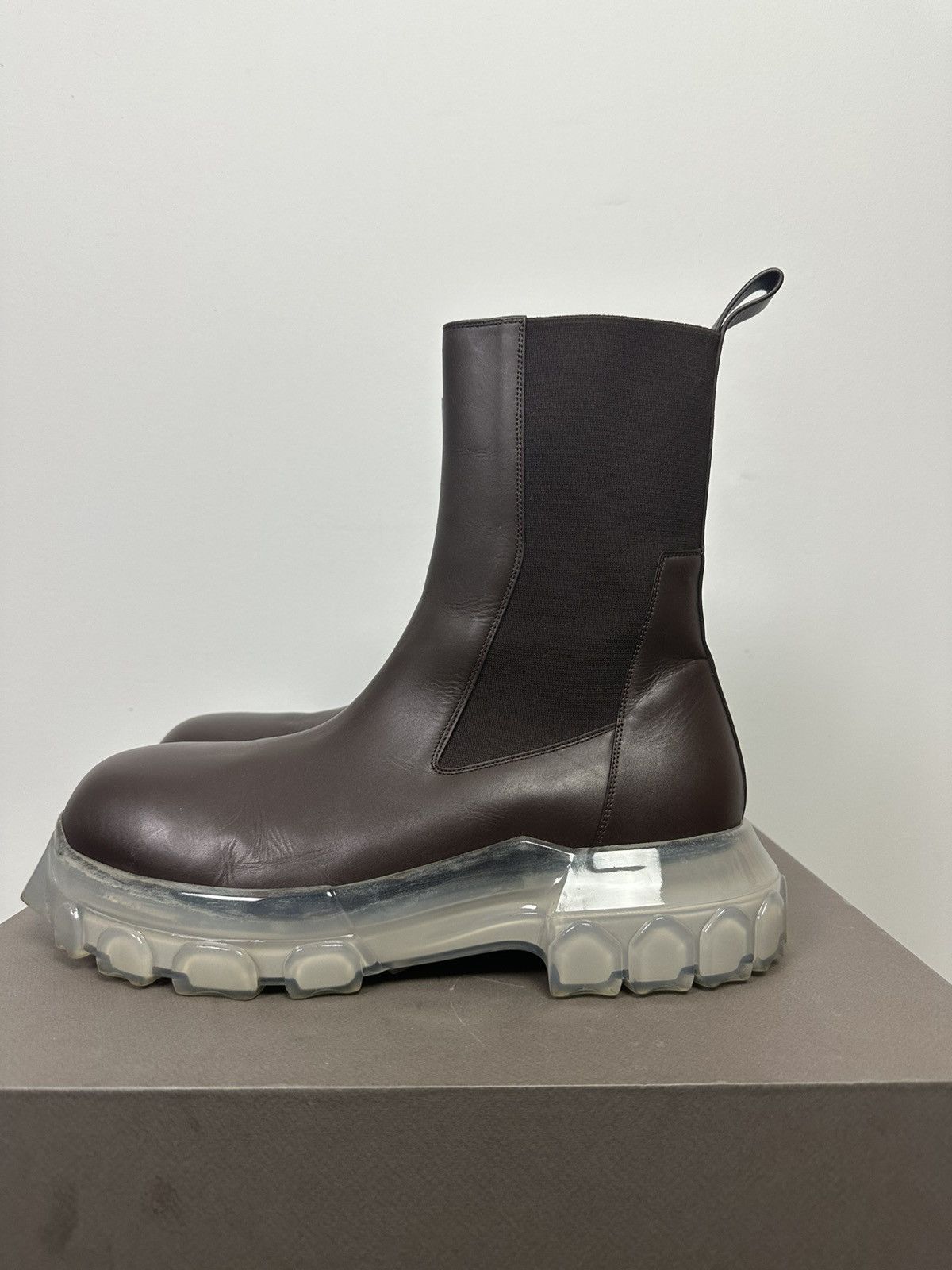 Rick Owens FW23 ‘LUXOR’ Brown Bozo Tractor Boots Size US 13 / EU 46 - 2 Thumbnail