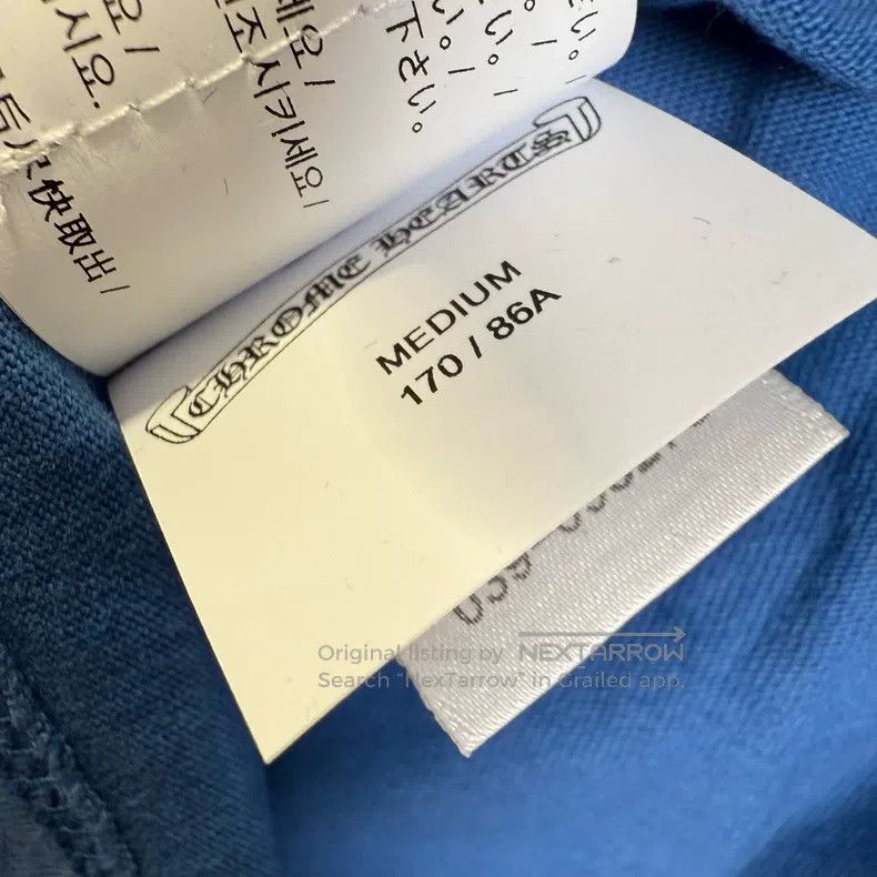 Chrome Hearts CHROME HEARTS Size M Blue three cross flocking long sleeve Size US M / EU 48-50 / 2 - 4 Thumbnail