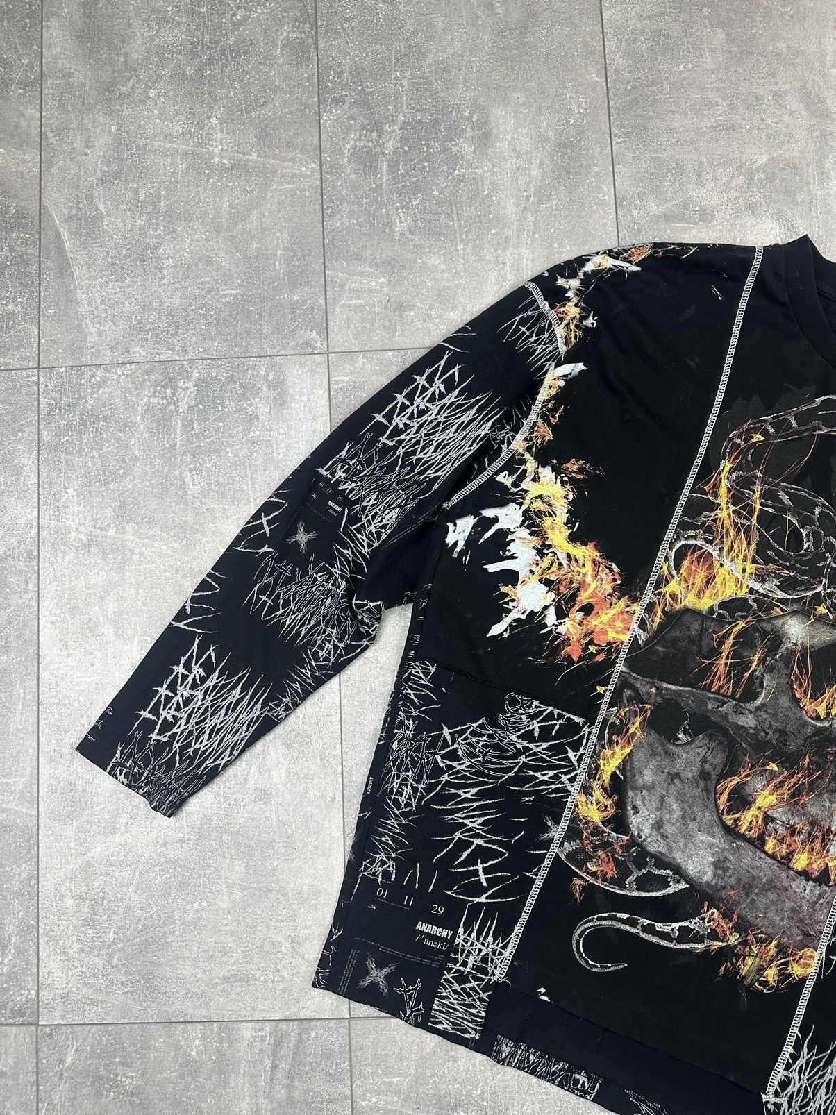 Jaded London Jaded London Overprint Logo Anarchy Long-Sleeve Size US XL / EU 56 / 4 - 10 Thumbnail