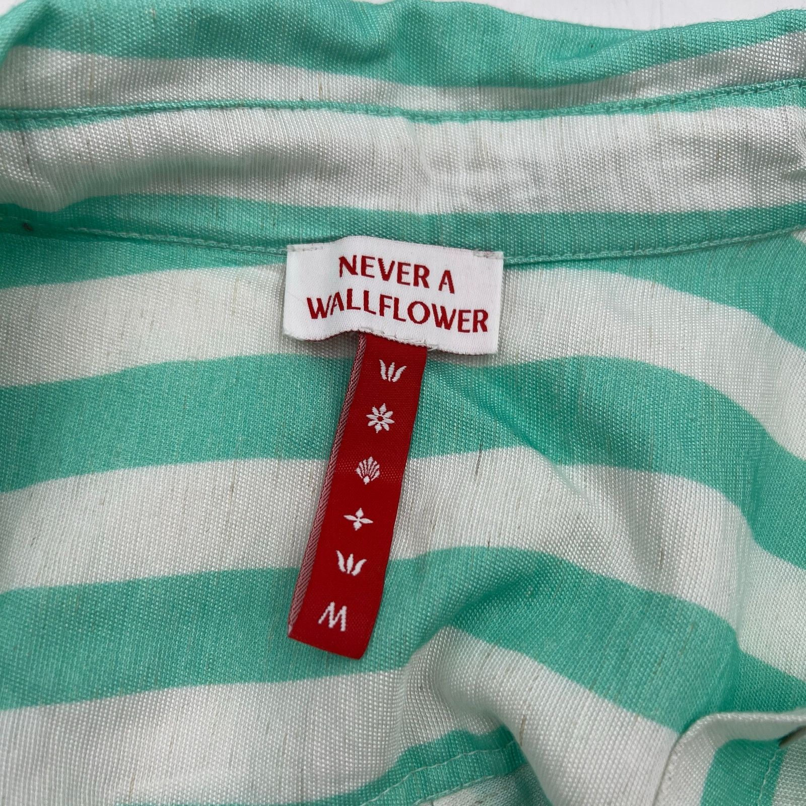 Other Never A Wallflower Aster Short Sleeve Shirt Dress Stripes Size M / US 6-8 / IT 42-44 - 3 Thumbnail