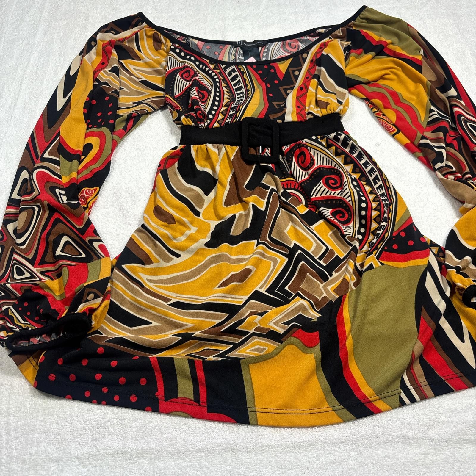 Other y2k tie back bright colored flowy blouse Size ONE SIZE - 3 Thumbnail