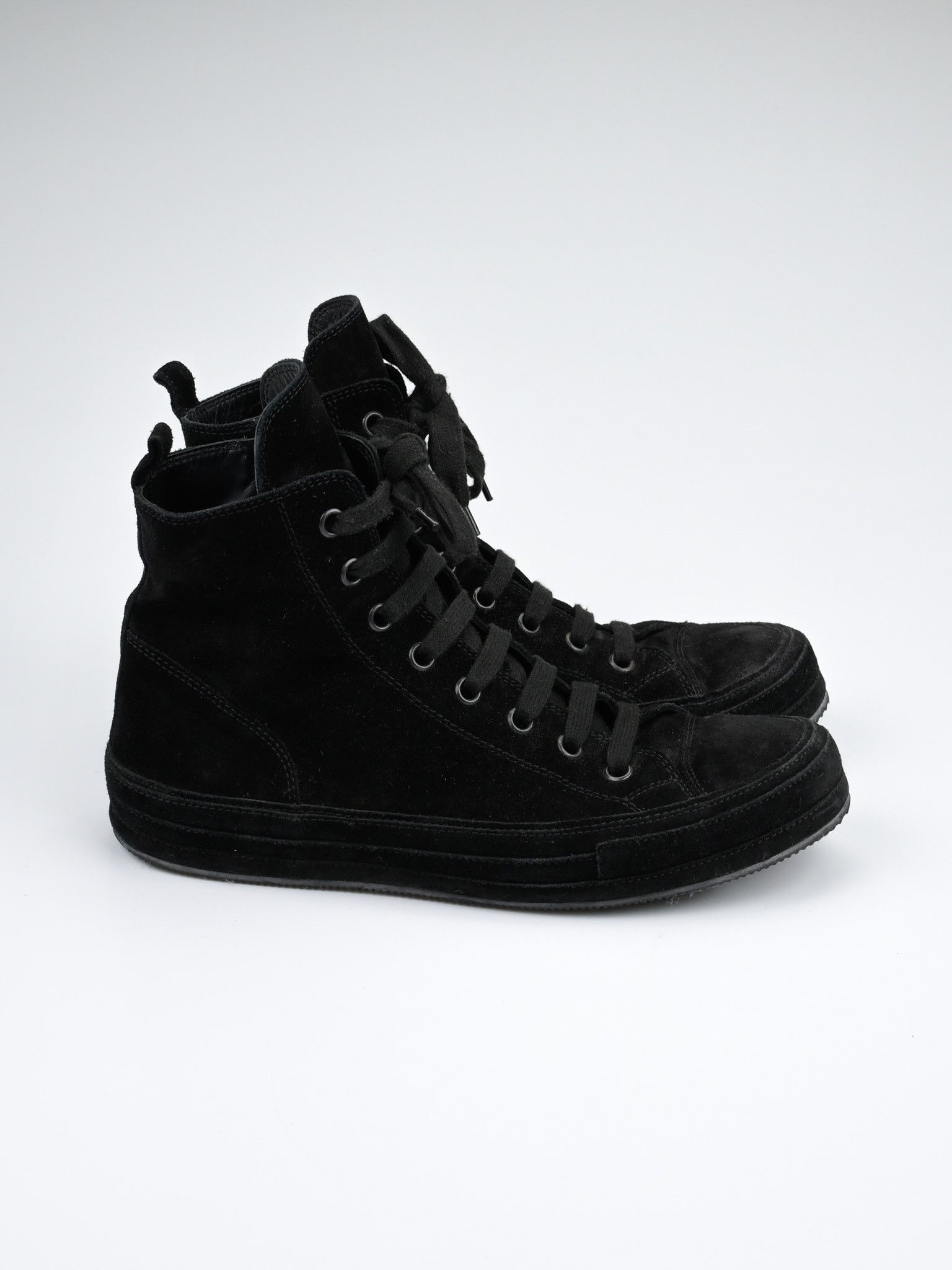 Ann Demeulemeester Orvo High-Top Suede Leather Sneakers Size US 9 / EU 42 - 3 Thumbnail