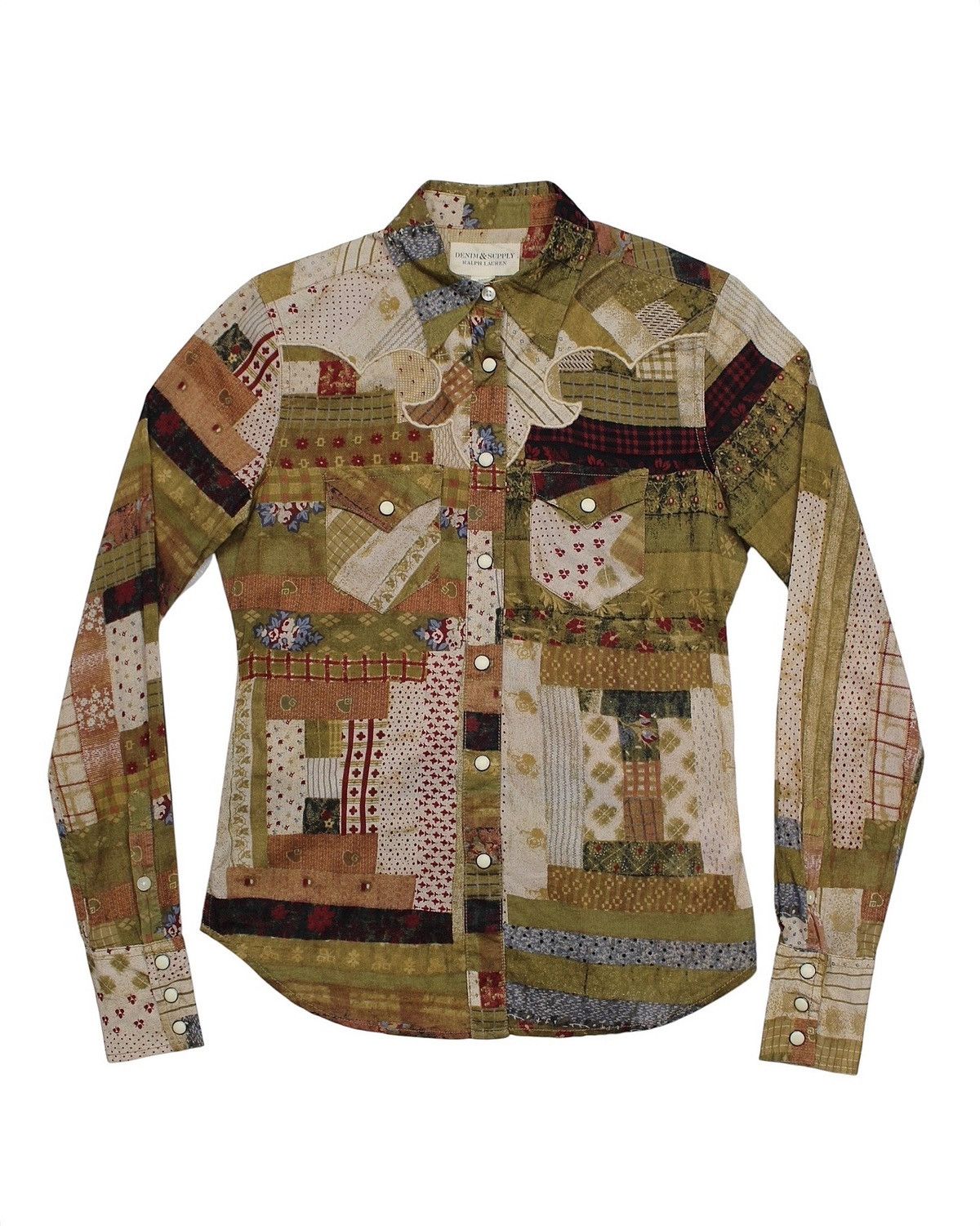 Denim & Supply Ralph Lauren FW2013 DENIM & SUPPLY RALPH LAUREN PATCHWORK WESTERN SHIRT Size XXS / US 00 / IT 34 - 1 Thumbnail