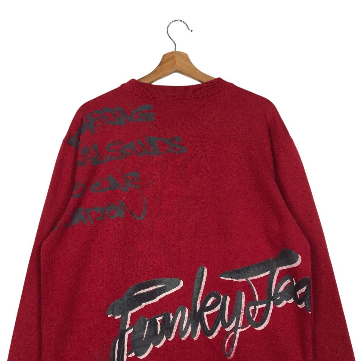 Japanese Brand 📌Vintage Sweatshirt The Hither Punk Design Biker Full Print Size US L / EU 52-54 / 3 - 10 Thumbnail