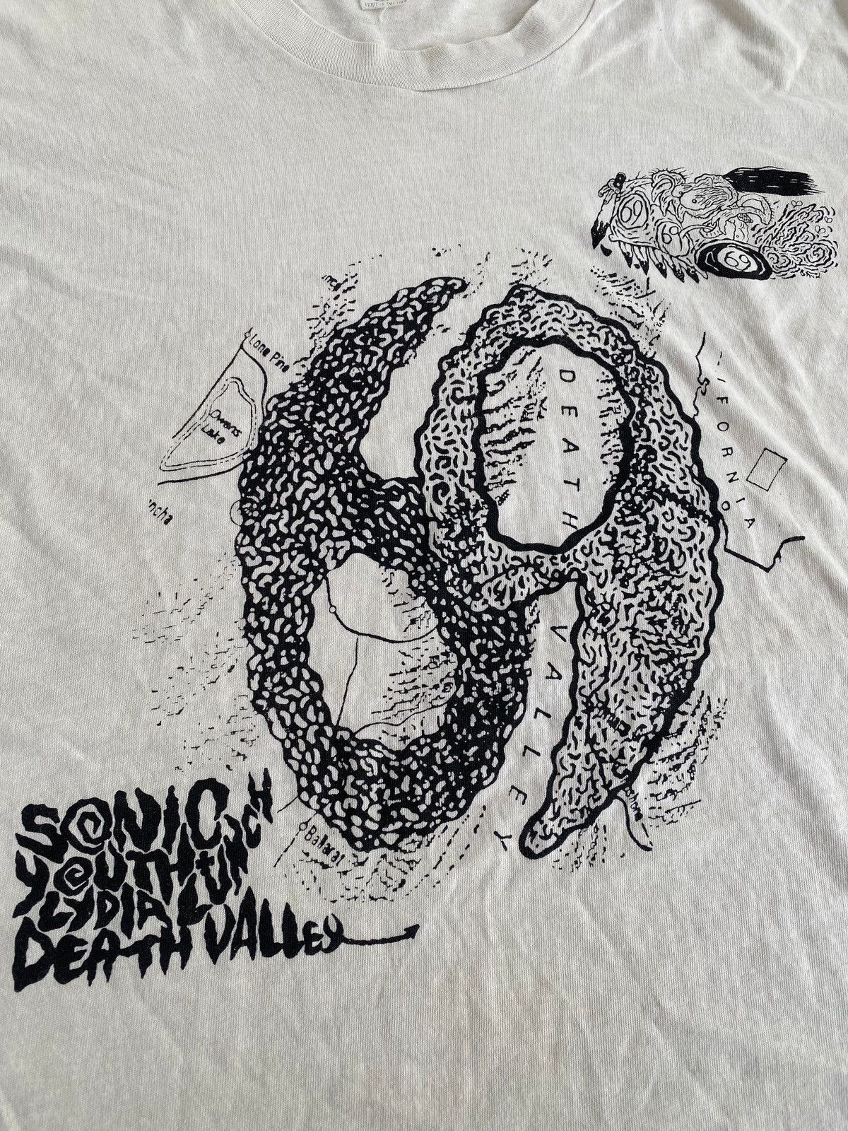 Band Tees × Vintage Vintage 80s Sonic Youth "Death Valley" Band Shirt Size US XL / EU 56 / 4 - 2 Thumbnail