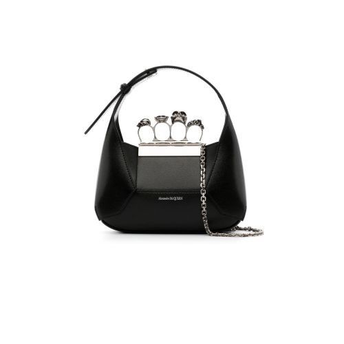 Alexander McQueen o1s22i1n1024 Size: OS / Jewelled Hobo Mini Bag in Black Size ONE SIZE - 1 Thumbnail