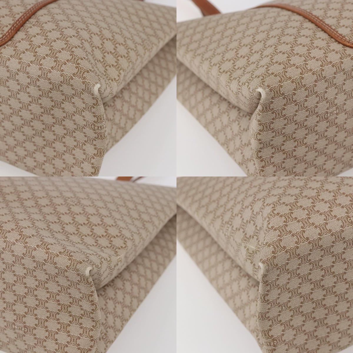 Celine CELINE Macadam Canvas Tote Bag Pvc Beige Gold Size ONE SIZE - 10 Thumbnail