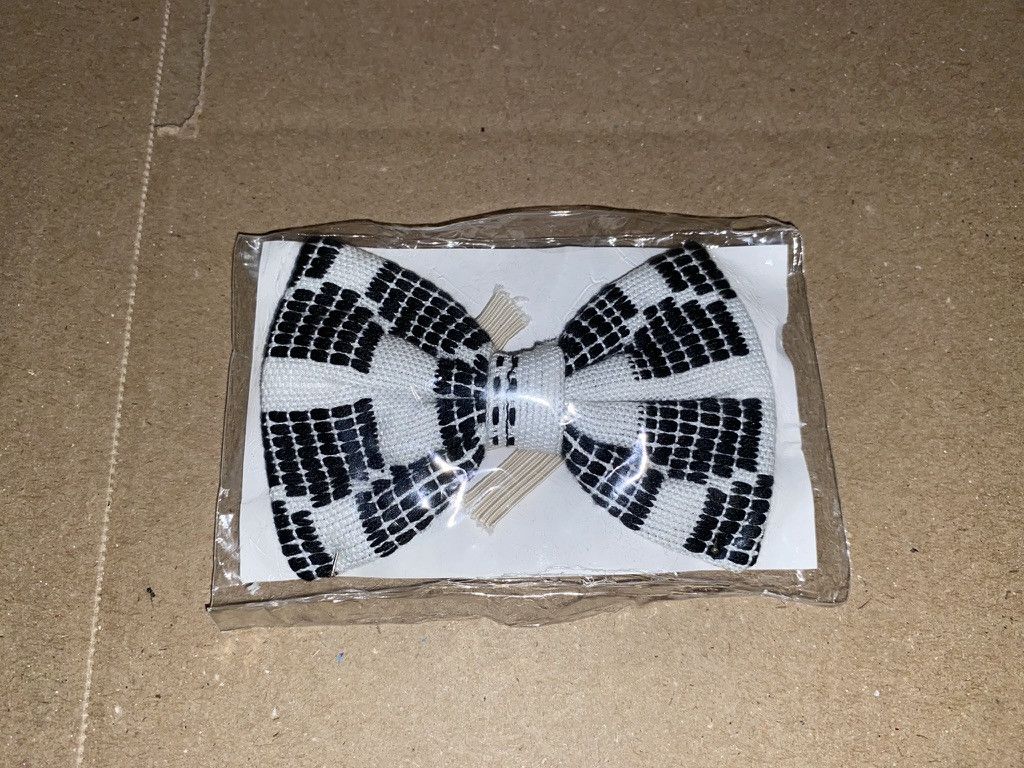Handmade × Homemade Cool black white Bowtie bow tie Suit Dress up African Ghana! Size ONE SIZE - 1 Thumbnail