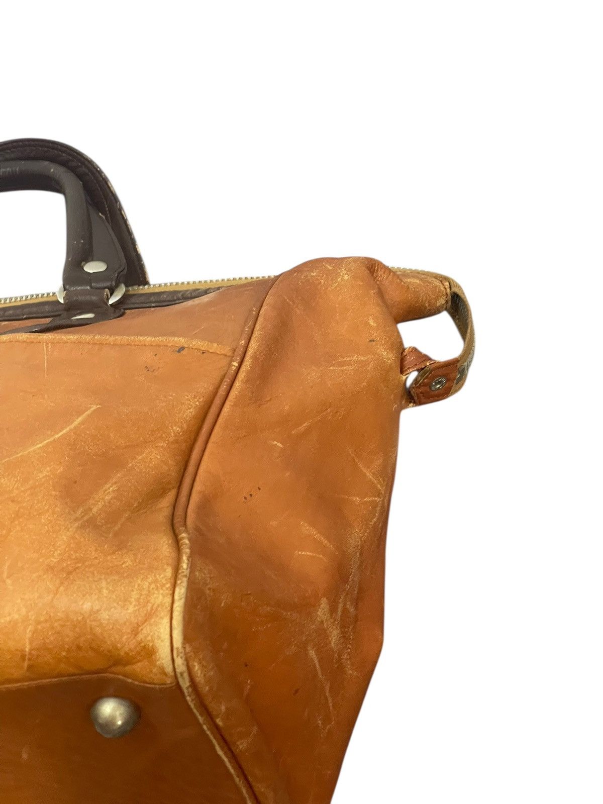 Genuine Leather Full Leather Patina Unknown Japan Duffle Travel Bag 2🟩1 Size ONE SIZE - 8 Thumbnail