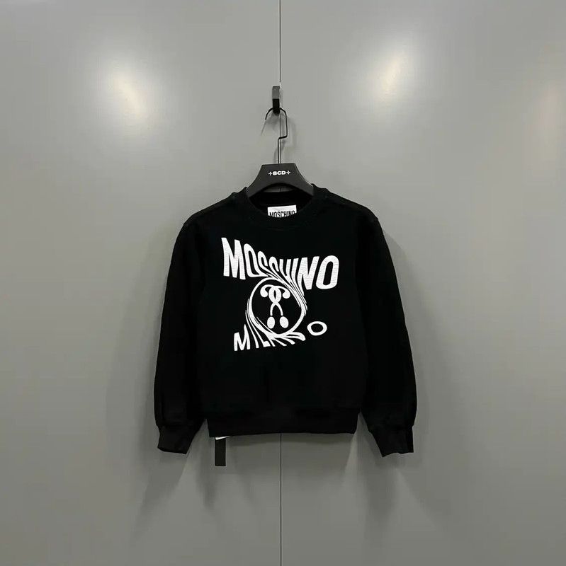 Moschino Moschino Black Logo Crewneck Sweatshirt 0089 Size ONE SIZE - 1 Thumbnail
