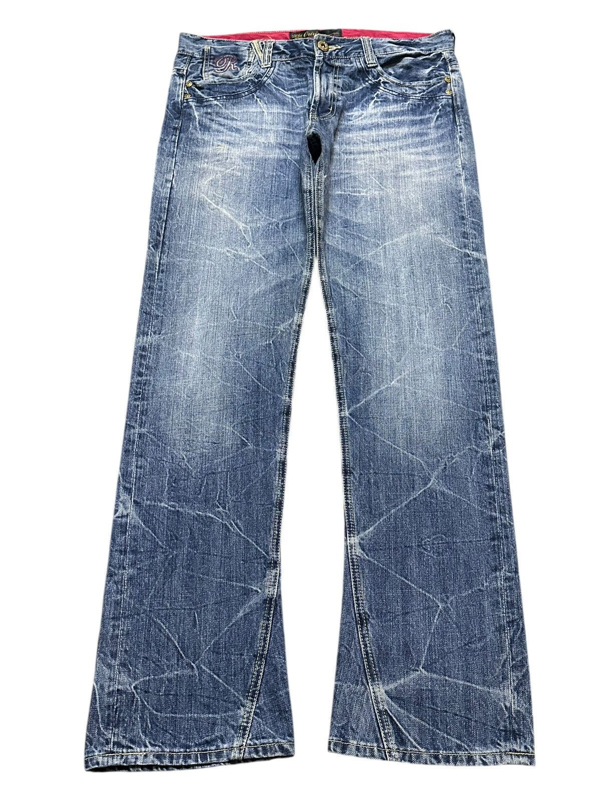Japanese Brand Vintage Japanese Brand Blue Thunder Wash Style Loose Jeans Size US 34 / EU 50 - 1 Thumbnail