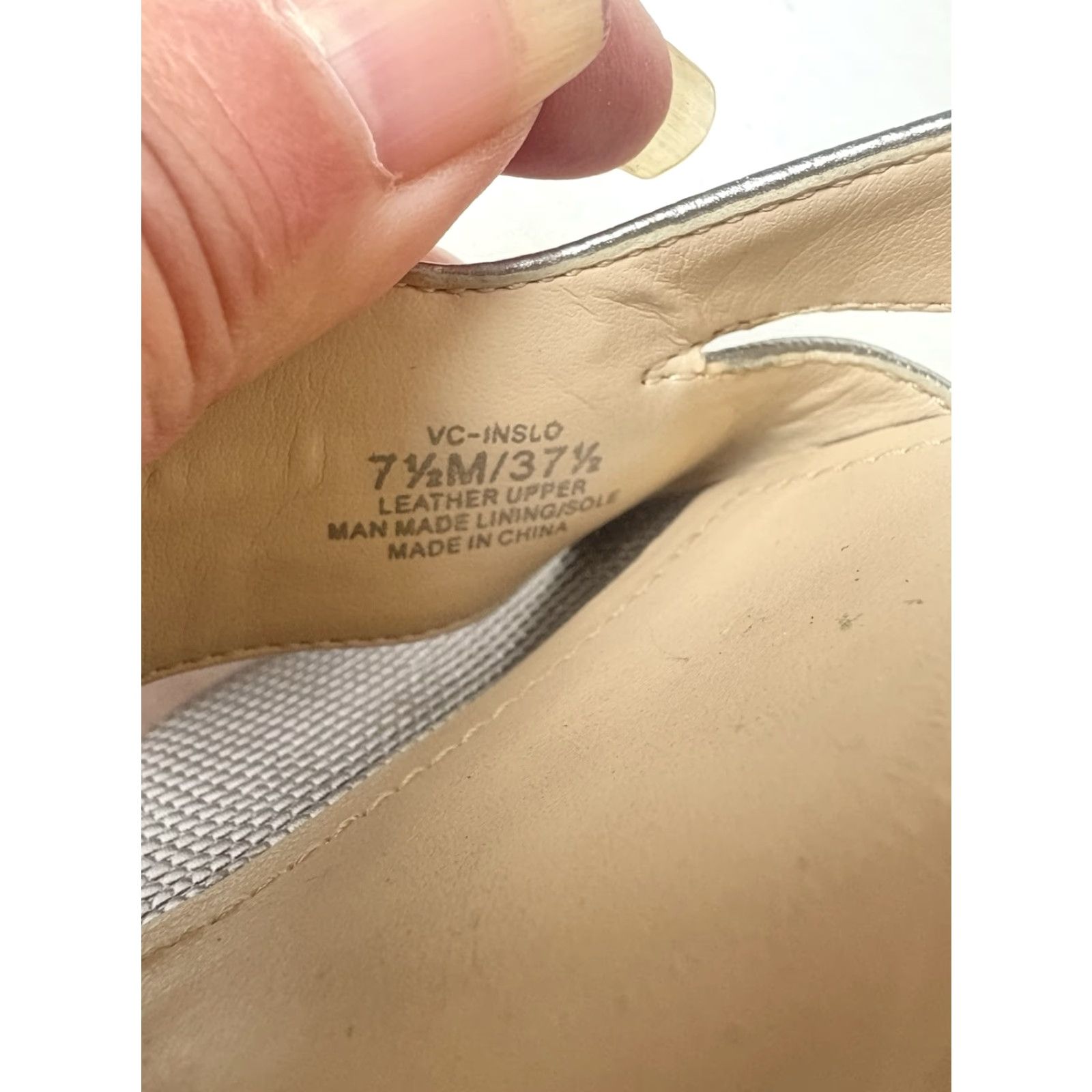 Vince Camuto Vince Camuto Silver Leather Strappy Wedge Platform Dress Shoes Womens 7.5M Size M / US 6-8 / IT 42-44 - 5 Thumbnail