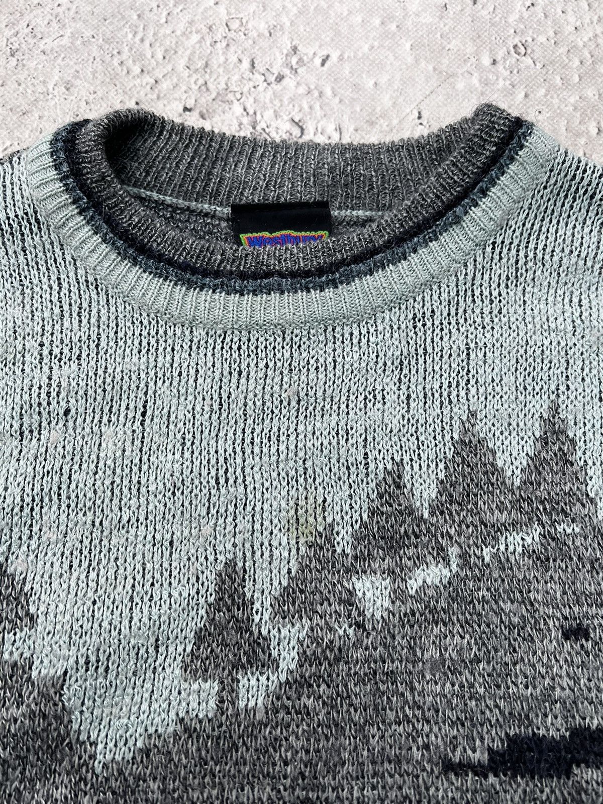 Japanese Brand × Tripp NYC Subscribe vintage Y2K faded SKI Printed Knitted Sweater Size US S / EU 44-46 / 1 - 5 Thumbnail