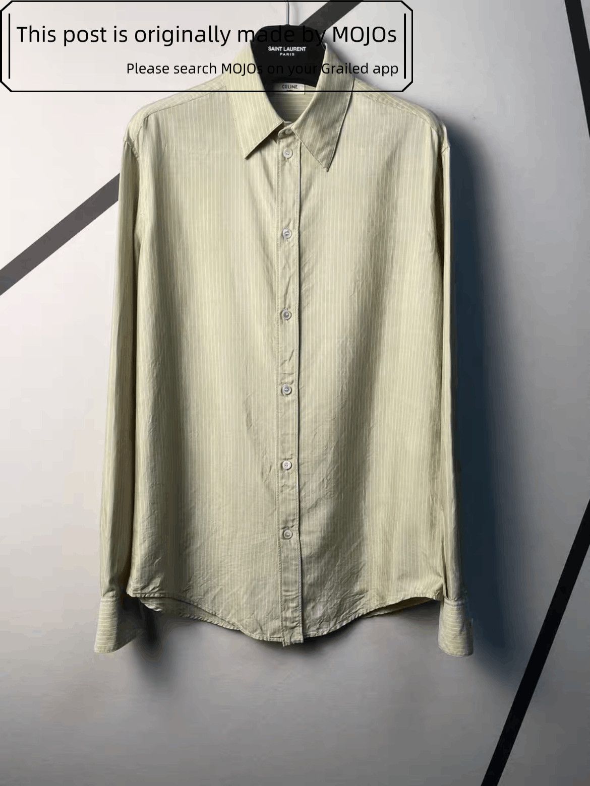 Celine Sz 38 Celine 20SS White thin line Shirt mojos11599 Size US M / EU 48-50 / 2 - 1 Thumbnail