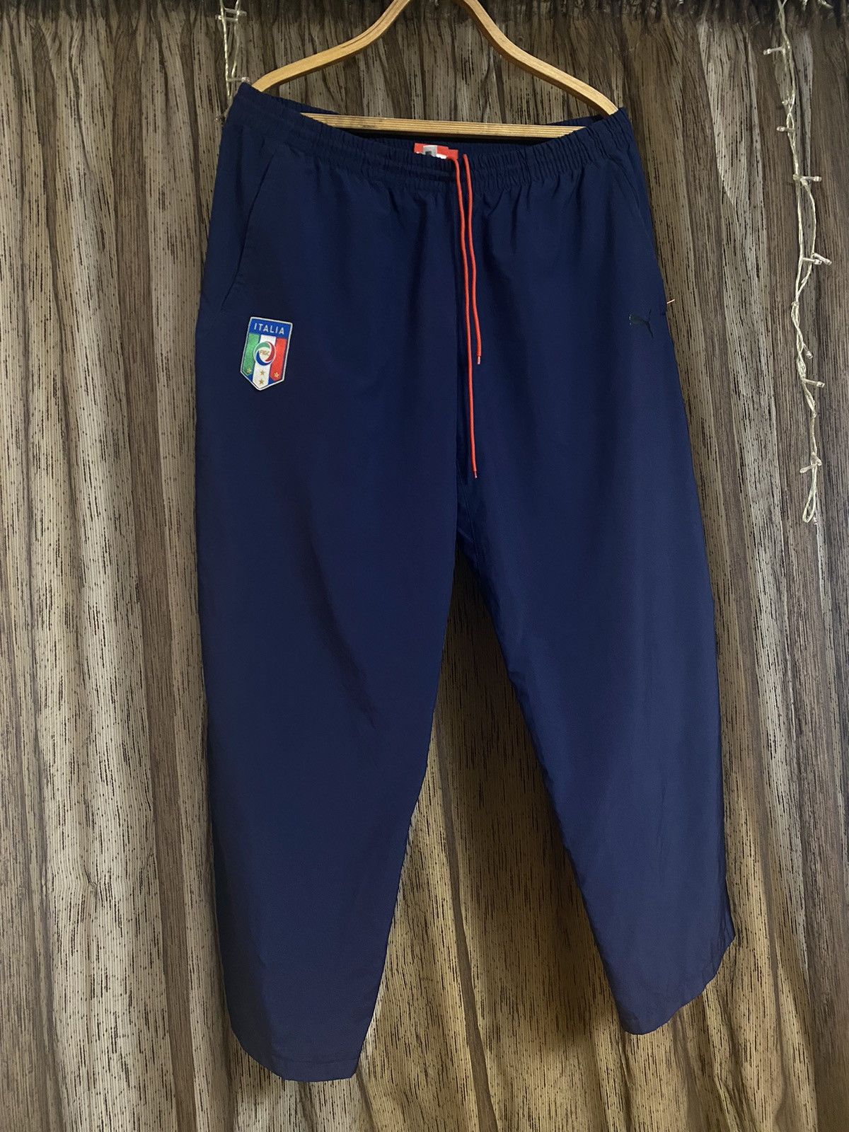 Puma × Vintage Vintage Puma Soccer Navy Pants Italy Baggy Track Bottoms Size US 36 / EU 52 - 2 Thumbnail
