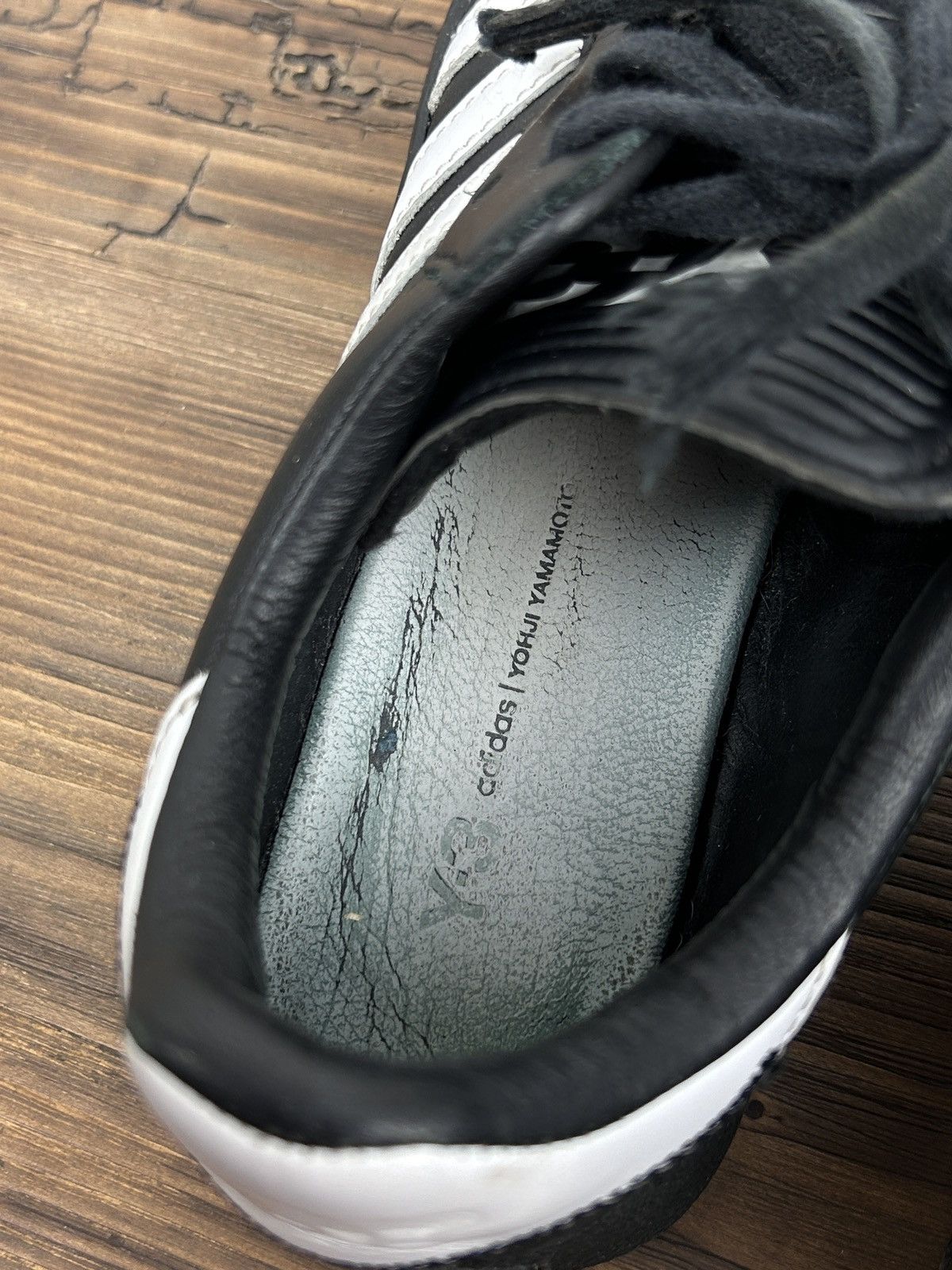 Adidas Adidas Y-3 Tangutsu Football Black White Low Top Sneakers Size US 5.5 / EU 38 - 10 Thumbnail