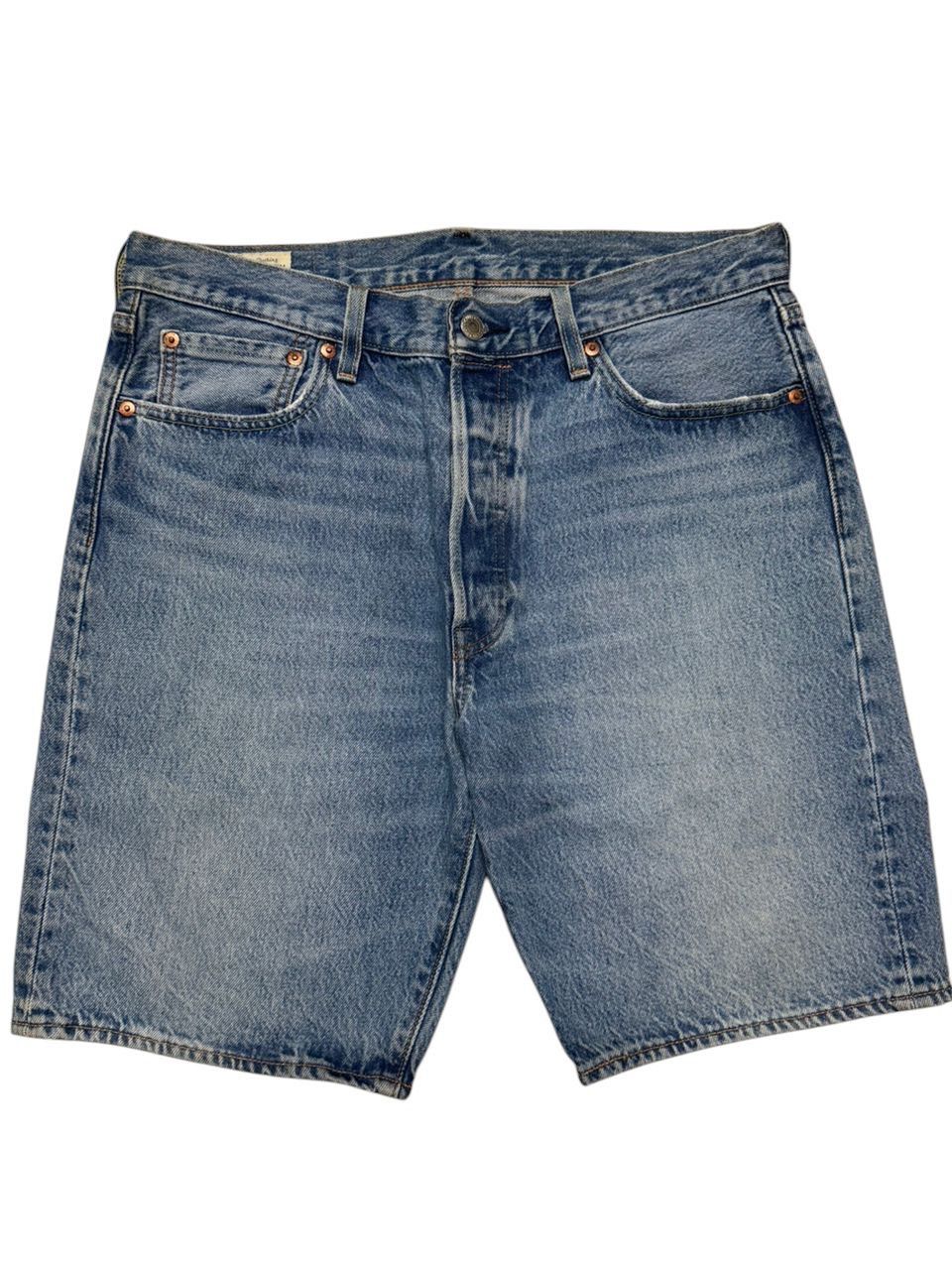 Levi's VINTAGE 2000s Y2K LEVI’S 501 STONED WASH SHORT Size US 32 / EU 48 - 2 Thumbnail