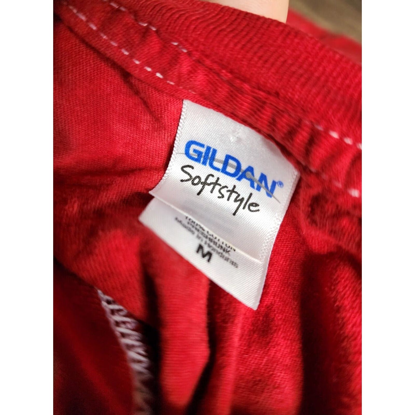 Gildan Christmas Reindeer Gildan T Shirt Mineral Wash Red Mens M Size US M / EU 48-50 / 2 - 4 Thumbnail