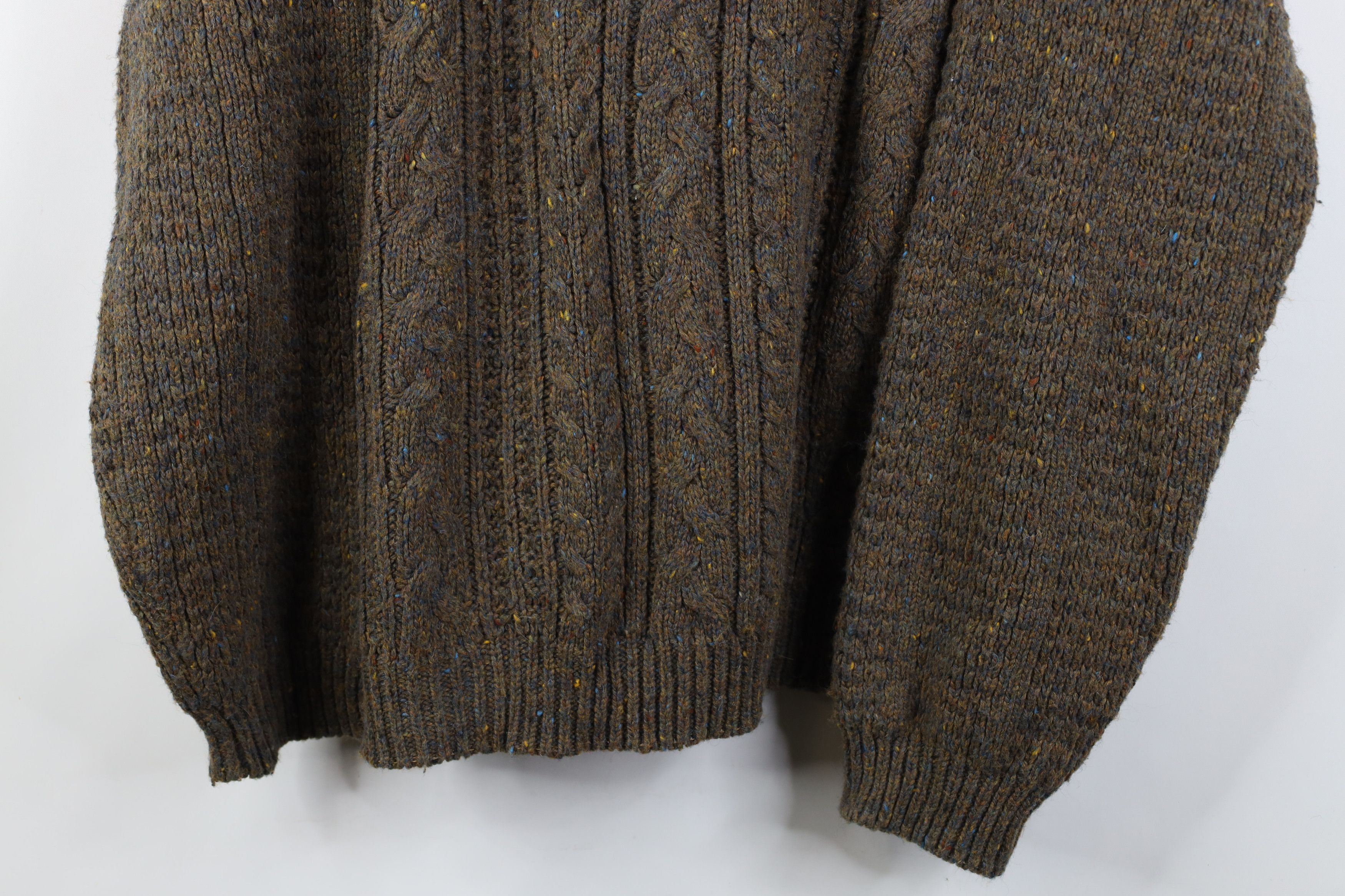Vintage Vintage 90s Streetwear Chunky Cable Knit Fisherman Sweater Size US L / EU 52-54 / 3 - 3 Thumbnail