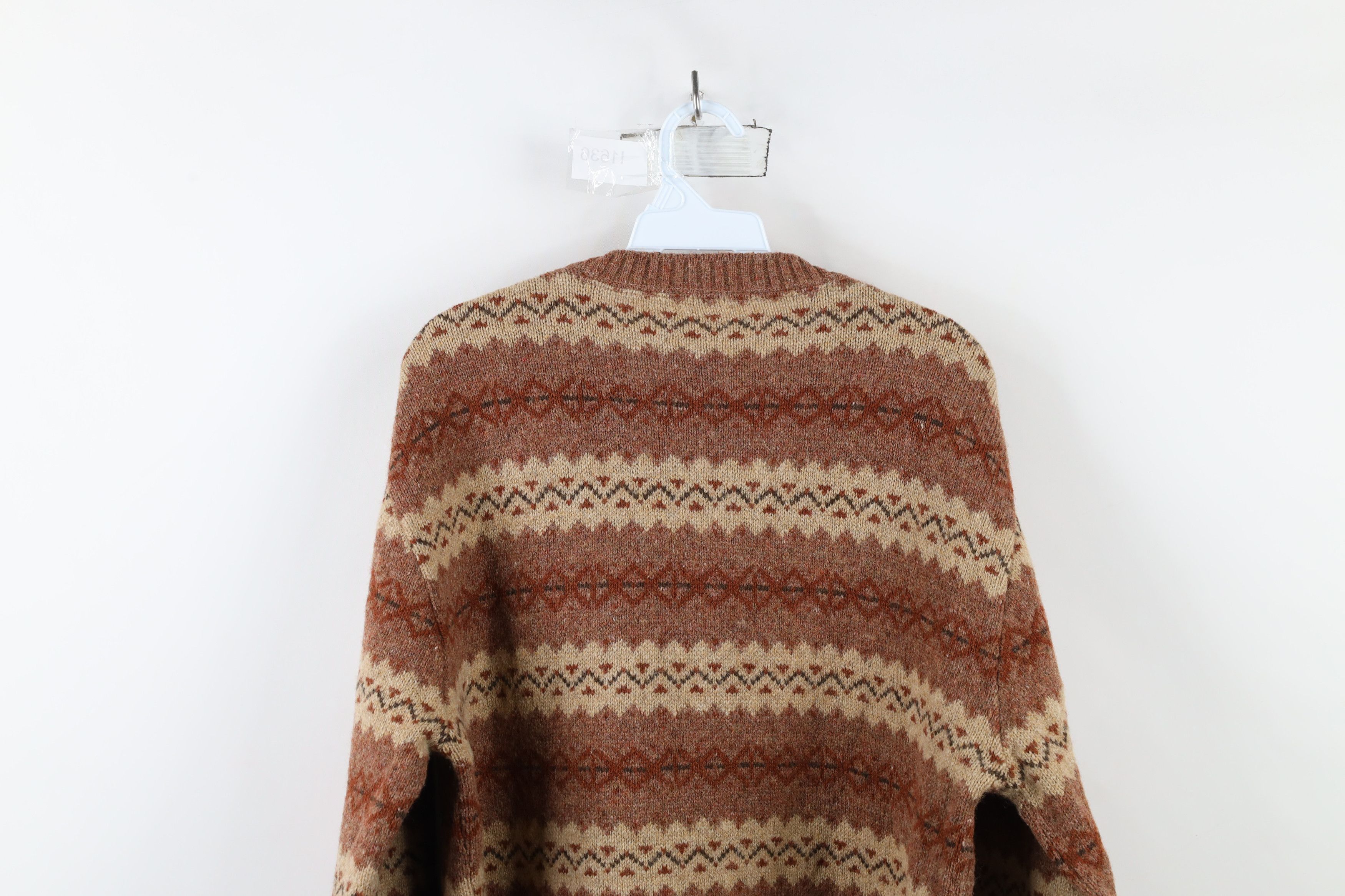 Vintage Vintage 70s Streetwear Fair Isle Knit Crewneck Sweater USA Size US L / EU 52-54 / 3 - 8 Thumbnail