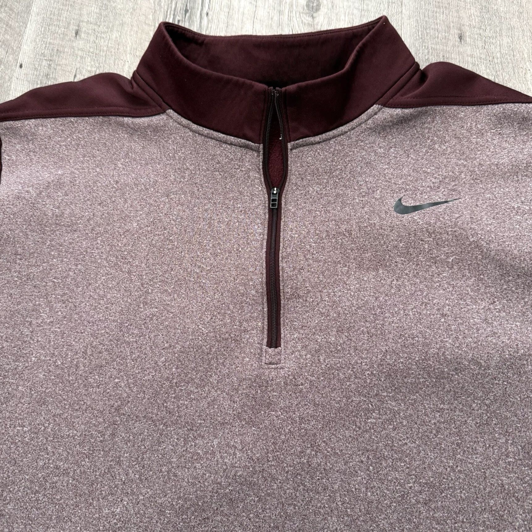 Nike Nike Essential Thermal Golf 1/4 Zip Pullover AA3323-652 Heather Maroon Mens 2XL Size US XXL / EU 58 / 5 - 8 Thumbnail