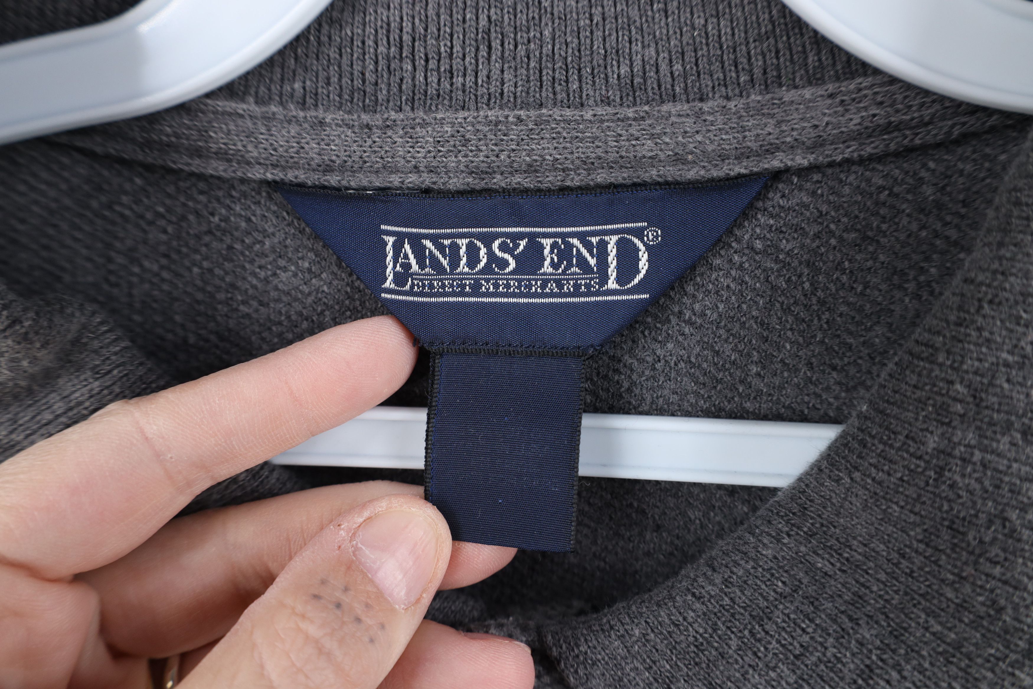 Lands' End Vintage 90s Lands End Heavyweight Weave Long Sleeve Polo USA Size US XL / EU 56 / 4 - 8 Thumbnail